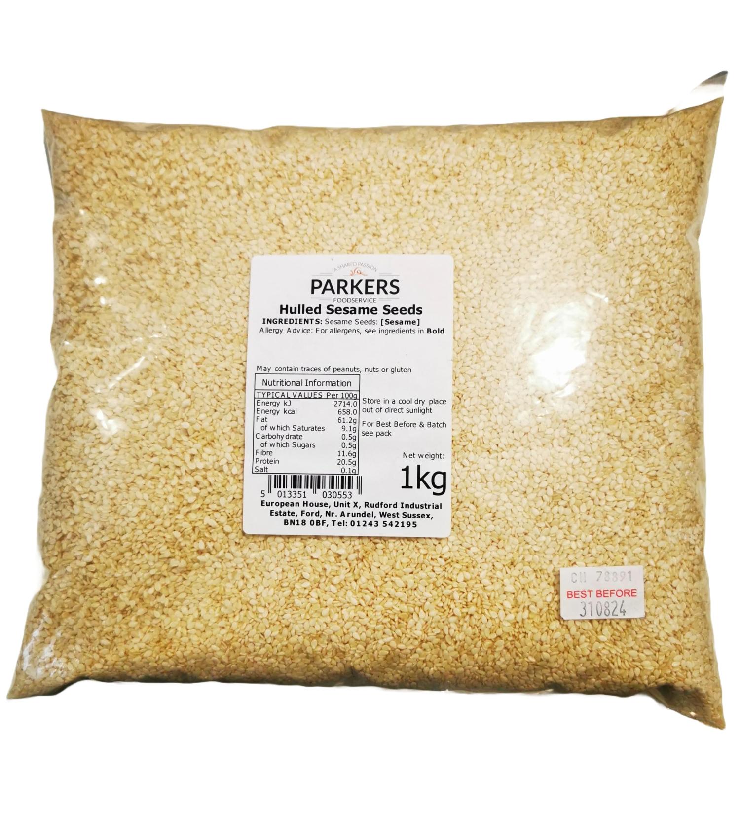 Parkers White Sesame Seeds 1kg (Pack of 1) Sesame Seeds Pack of 1
