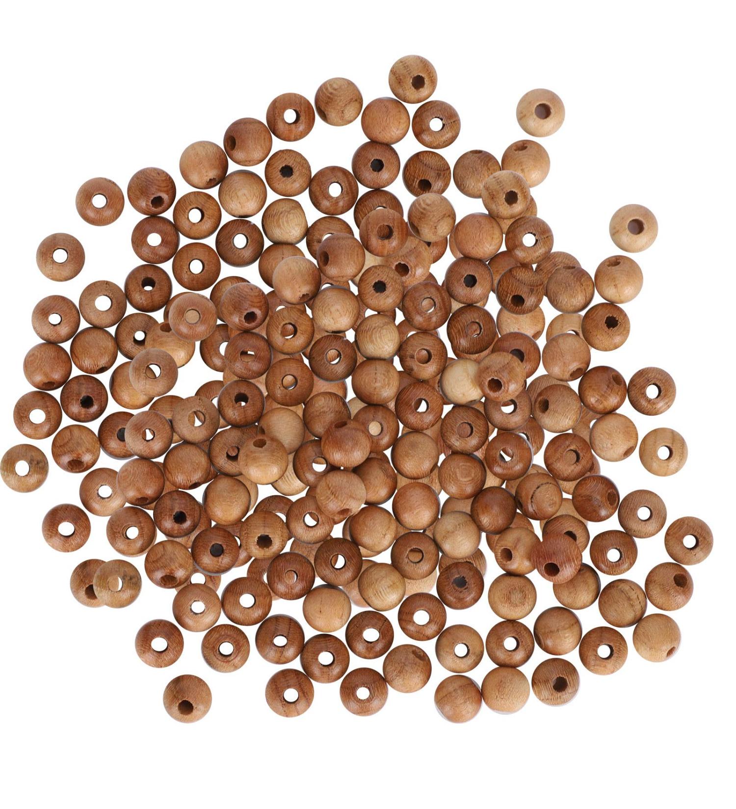 200pcs 0.6cm Round Wooden Beads - Peach Loose Spacer Beads for DIY Necklaces Bracelets & Pendants | International Shipping Available - Buy Online on GoSupps.com