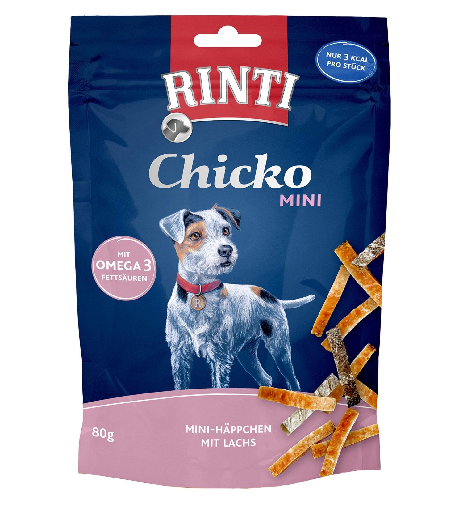 RINTI Chicko Mini Bites with Salmon 2 x 80 g Single with Salmon 80 g (pack of 2)