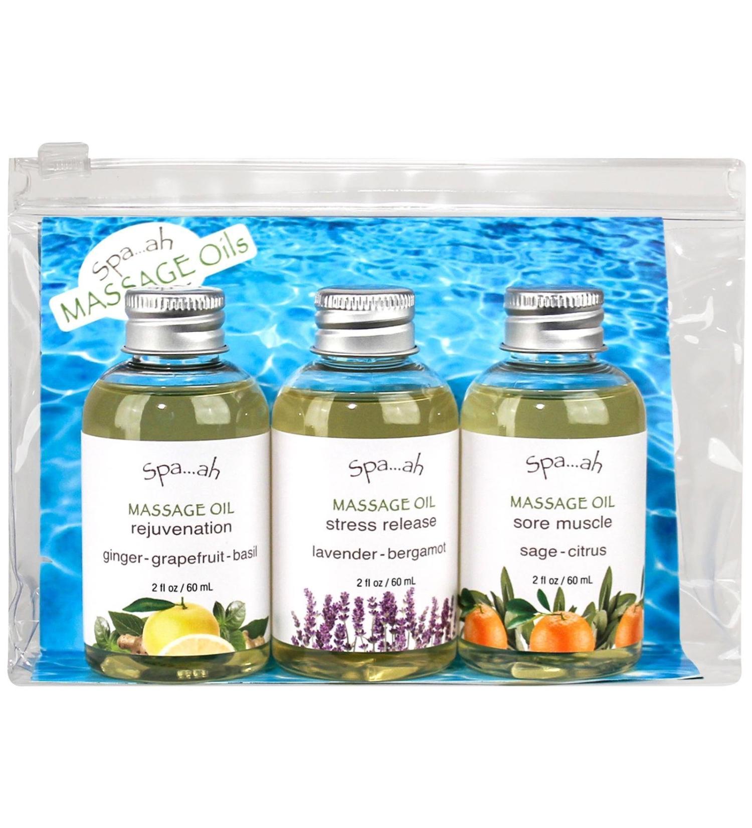 Smith & Vandiver Spa...ah Massage Oils Sampler 3 Piece Set 2 fl oz (60 ml) Each