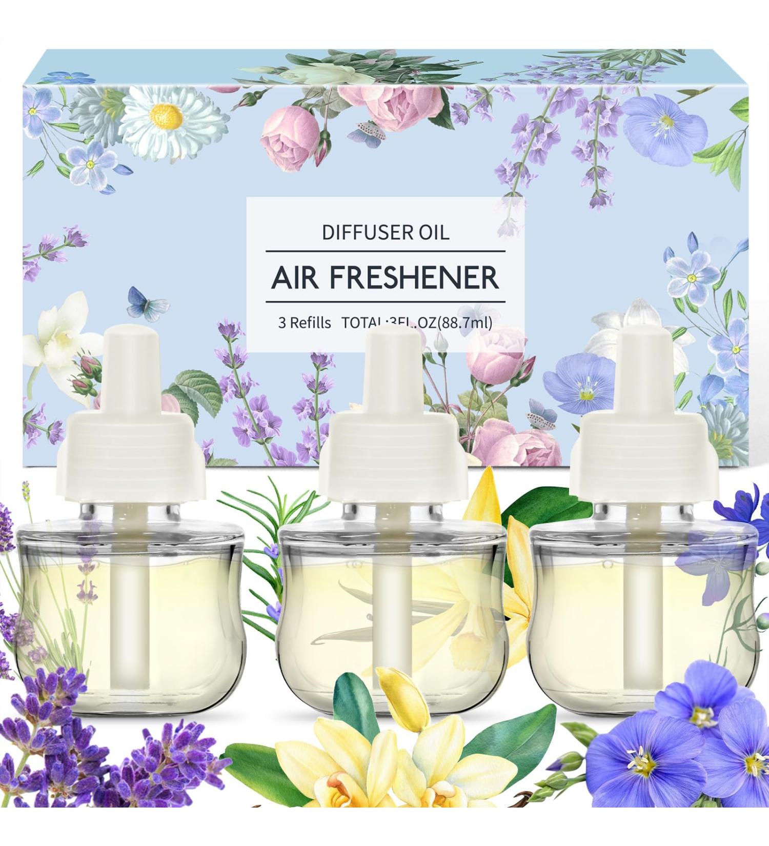 SCENT-HI 3-Piece Electrical Air Freshener Plug Refills - Linen Lavender & Vanilla - 29ml Compatible with Air-Wick Mix - Buy Online on GoSupps.com
