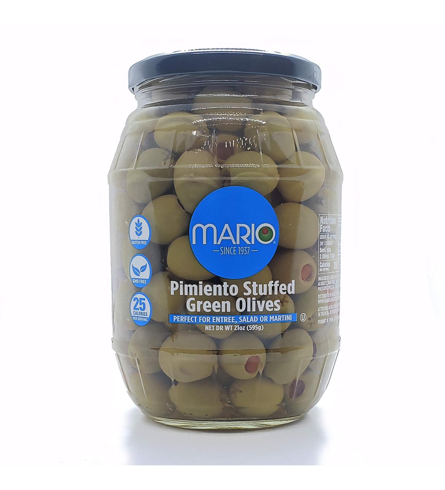 Mario Camacho Foods Manzanilla Spanish Olives 21oz (Pack of 6) - Premium Quality Snack or Ingredient - Buy Online on GoSupps.com