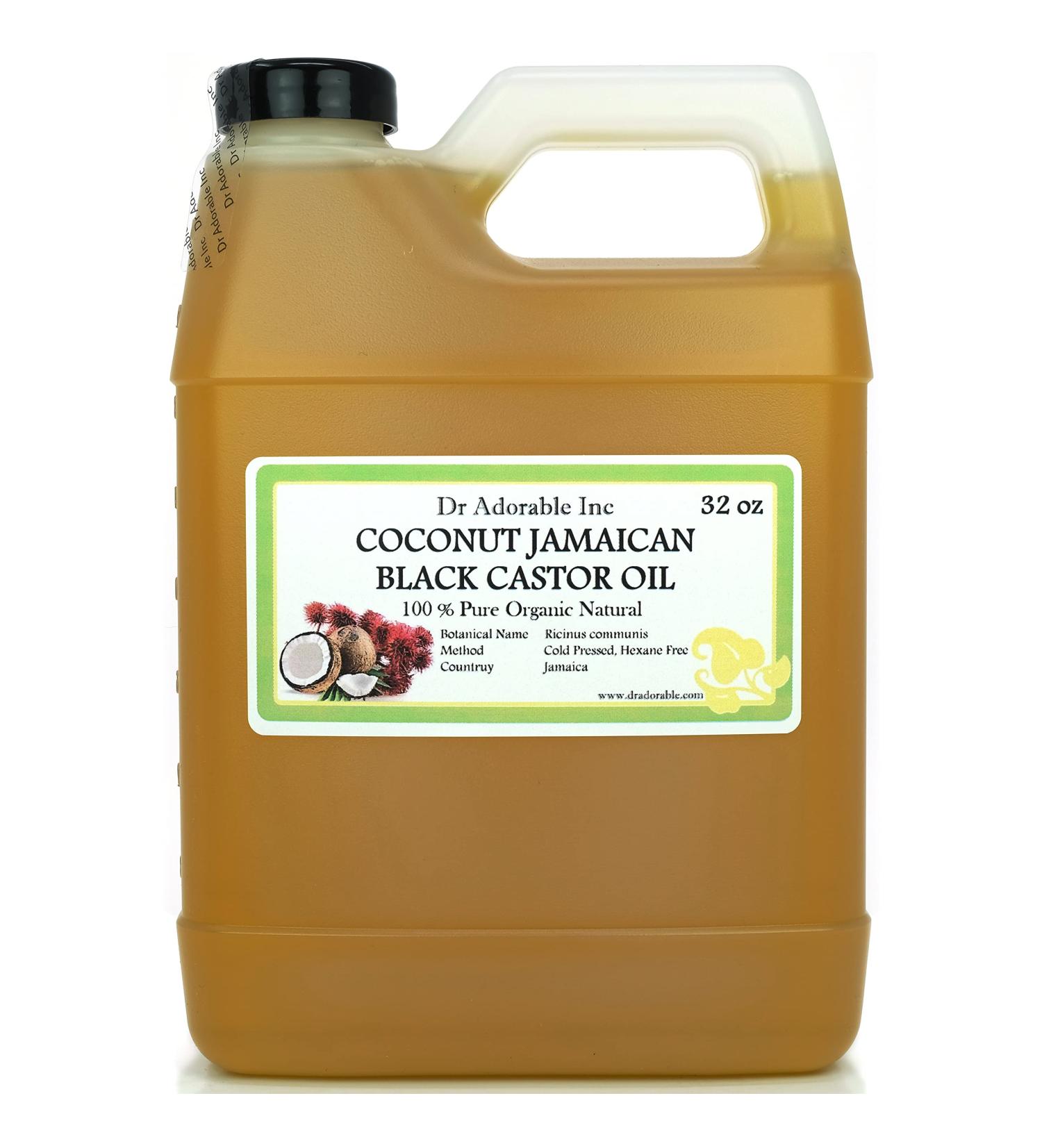 Dr Adorable - 32 oz - Coconut Jamaican Black Castor Oil - Pure Natural Organic Strengthen Grow & Restore Hair Care - Buy Online on GoSupps.com