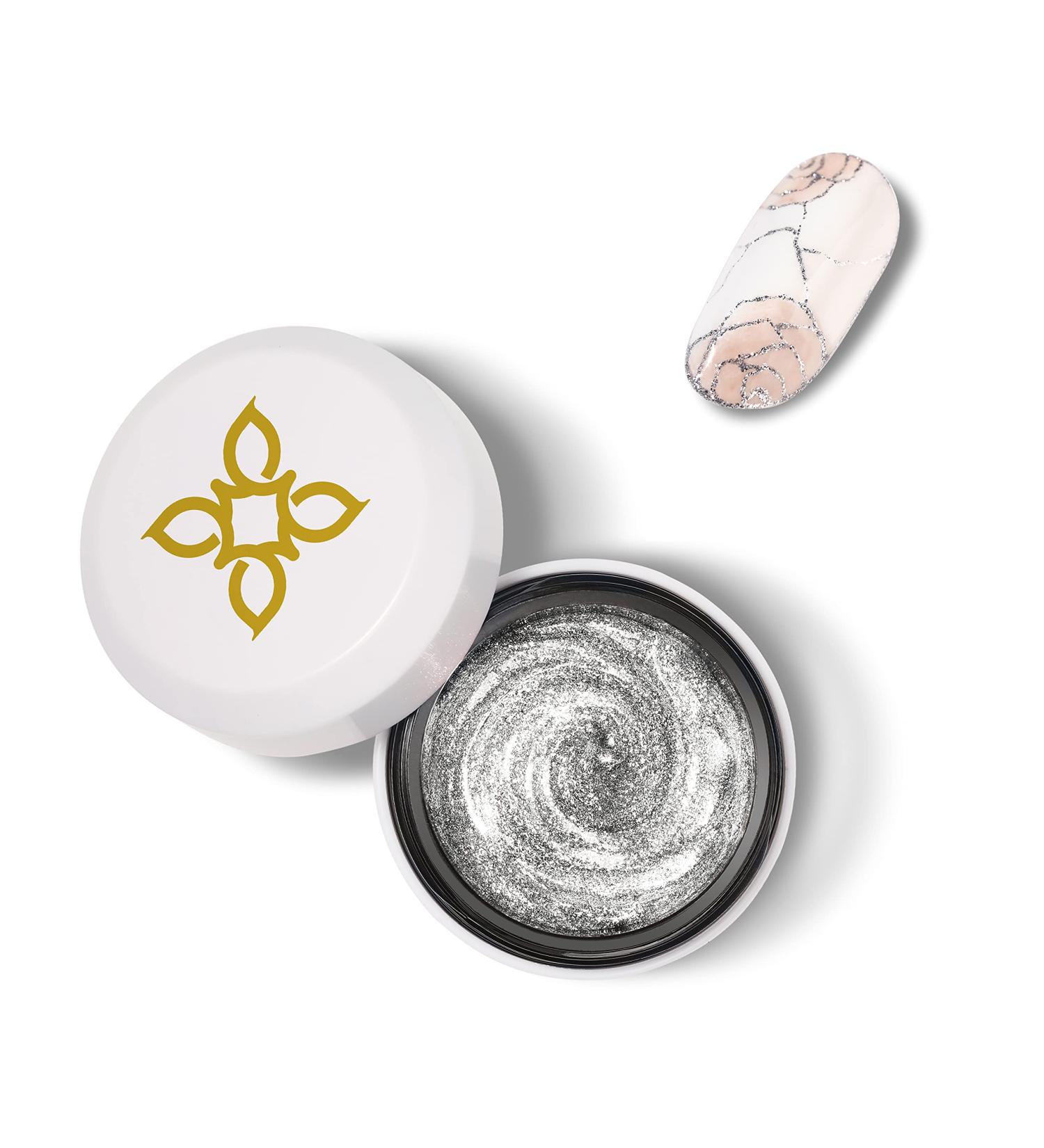 BLUESKY Metallic Sparkle Gel Paint Pots Glitter Nail Art Silver Alert 5G - Buy Online on GoSupps.com