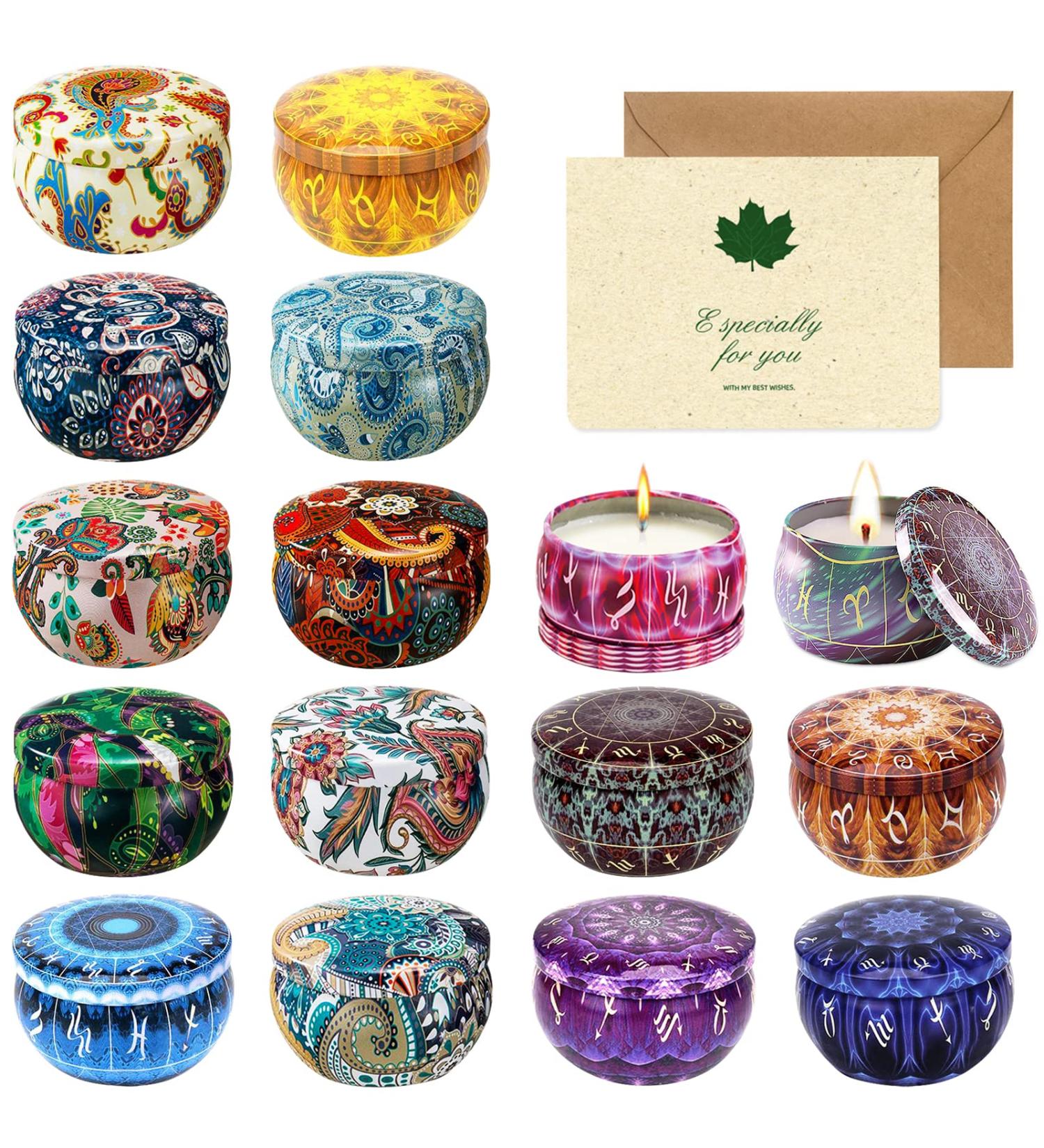 Tegove 16PC Fragrance Candle Gift Set | Aromatherapy Candles for Women | Ideal for Christmas Mother's Day Birthdays & Valentine's Day | Relaxing Vanilla Scent - Buy Online on GoSupps.com