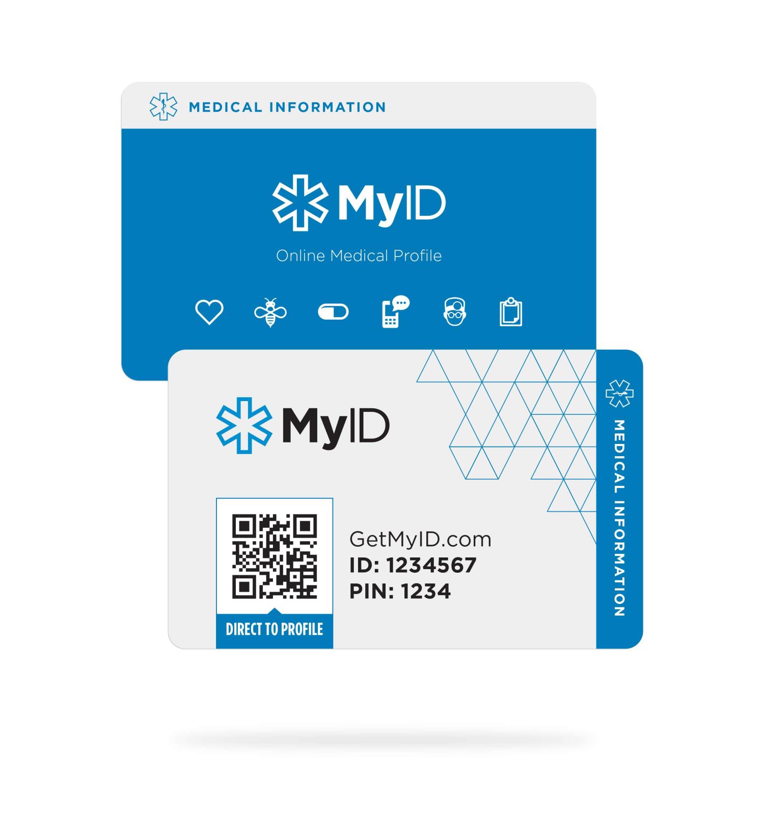 MyID Medical ID Wallet Card | Emergency Contact & Medical Info Card for Global Shipping - Buy Online on GoSupps.com