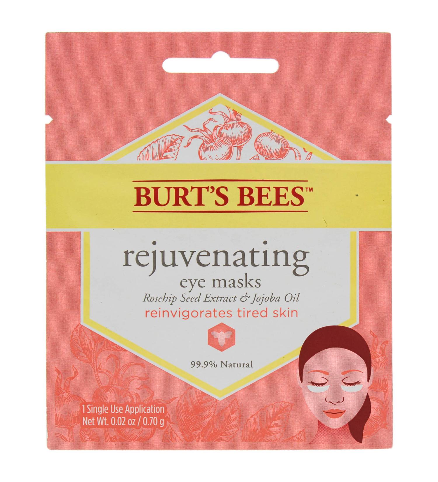 Burt's Bees Rejuvenating Eye Mask - Single Use Hydration & Refreshment - Buy Online on GoSupps.com