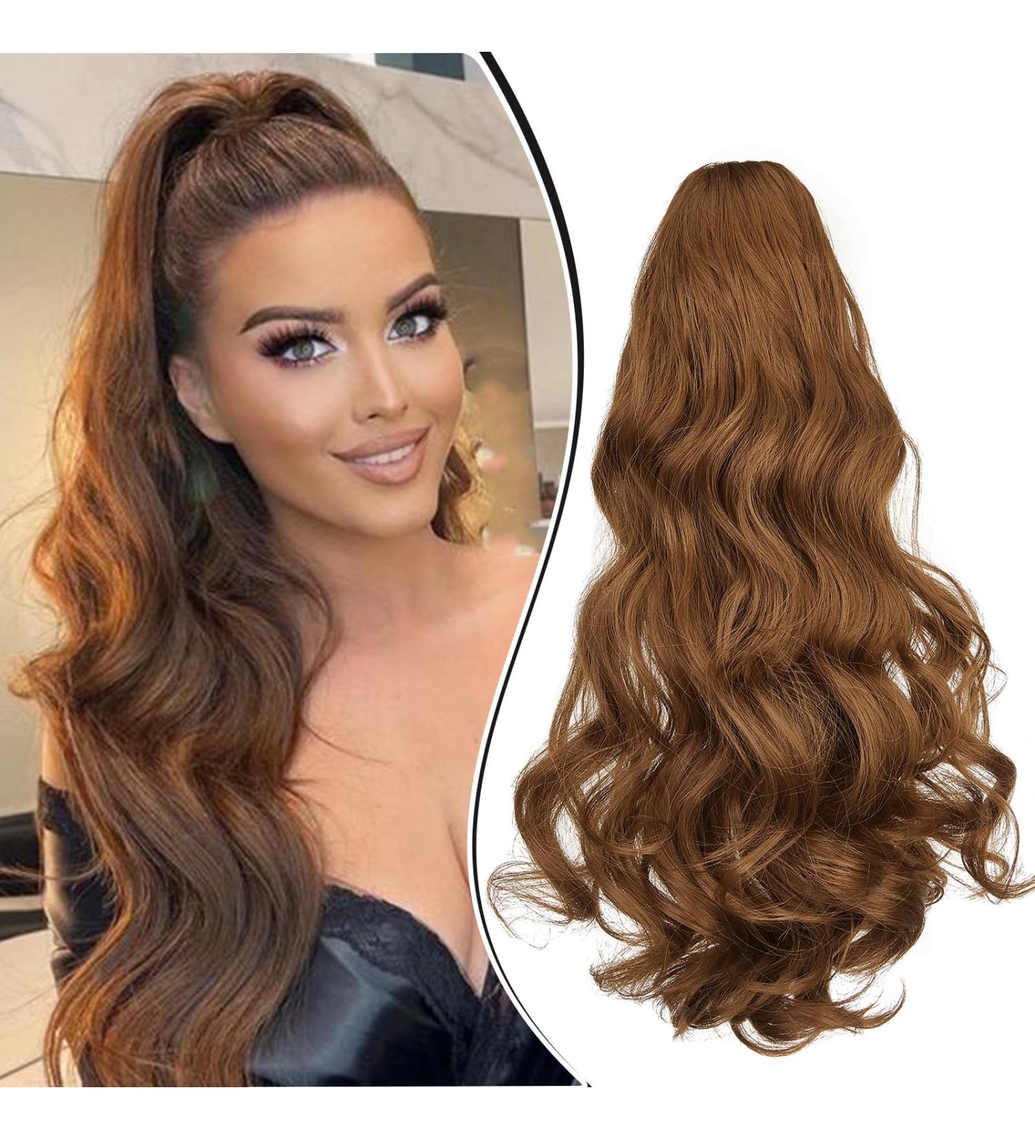 Dcbaboo 18inch Claw Clip in Ponytail Hair Extensions Long Wavy Ponytail Extension Curly Synthetic Pony tails Natural Wave One Piece Hairpiece Fake Ponytail for Women Light Auburn 18 inch 150g Light Auburn - Buy Online on GoSupps.com
