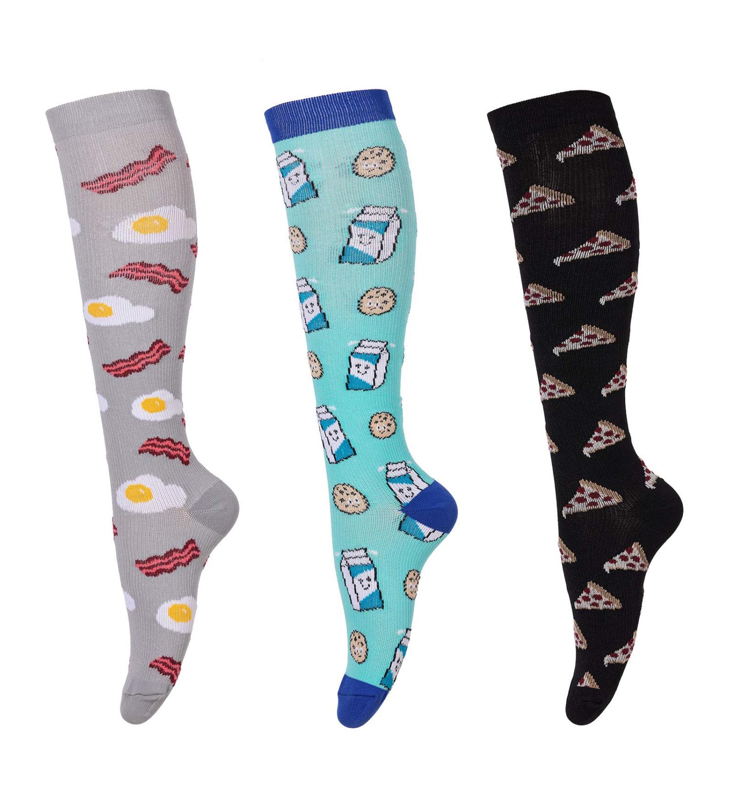 LEOSTEP Compression Socks for Women (3Pair) 20-30mmHg Knee High Support Stocking - Ideal for Nurse, Flight, Sports, Travel, Pregnancy - L-XL Size - Buy Online on GoSupps.com