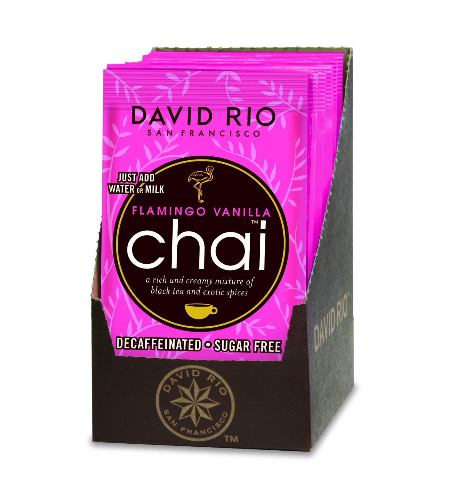 David Rio Flamingo Vanilla Chai Latte Portionsbeutel 12x18g - Buy Online on GoSupps.com