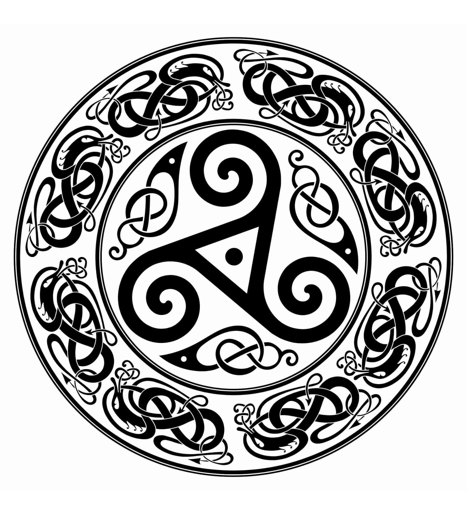 Dopetattoo 6 Sheets Temporary Tattoos: Dragon Round Triskele Design for Men & Women | Neck, Arm, Chest Tattoos for Women - Buy Online on GoSupps.com