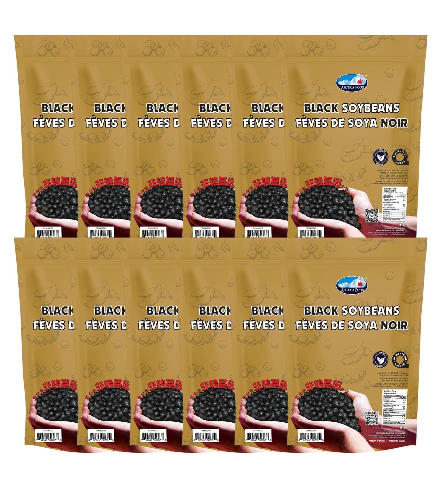 Arctica Food Premium Black Soybean Non-GMO from Canada Vegan Plant-Based Protein 454g(1lb)/Pack (Black 12-Pack) Black 454 g (Pack of 12) - Buy Online on GoSupps.com