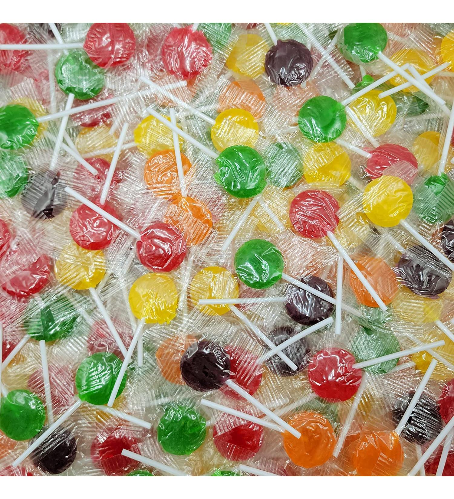 SWEETSOME Assorted Fruit Flavor Lollipops - 5 Fruity Flavors Hard Candy - Individually Wrapped - 2 Pound Bulk Candy Pack - Buy Online on GoSupps.com