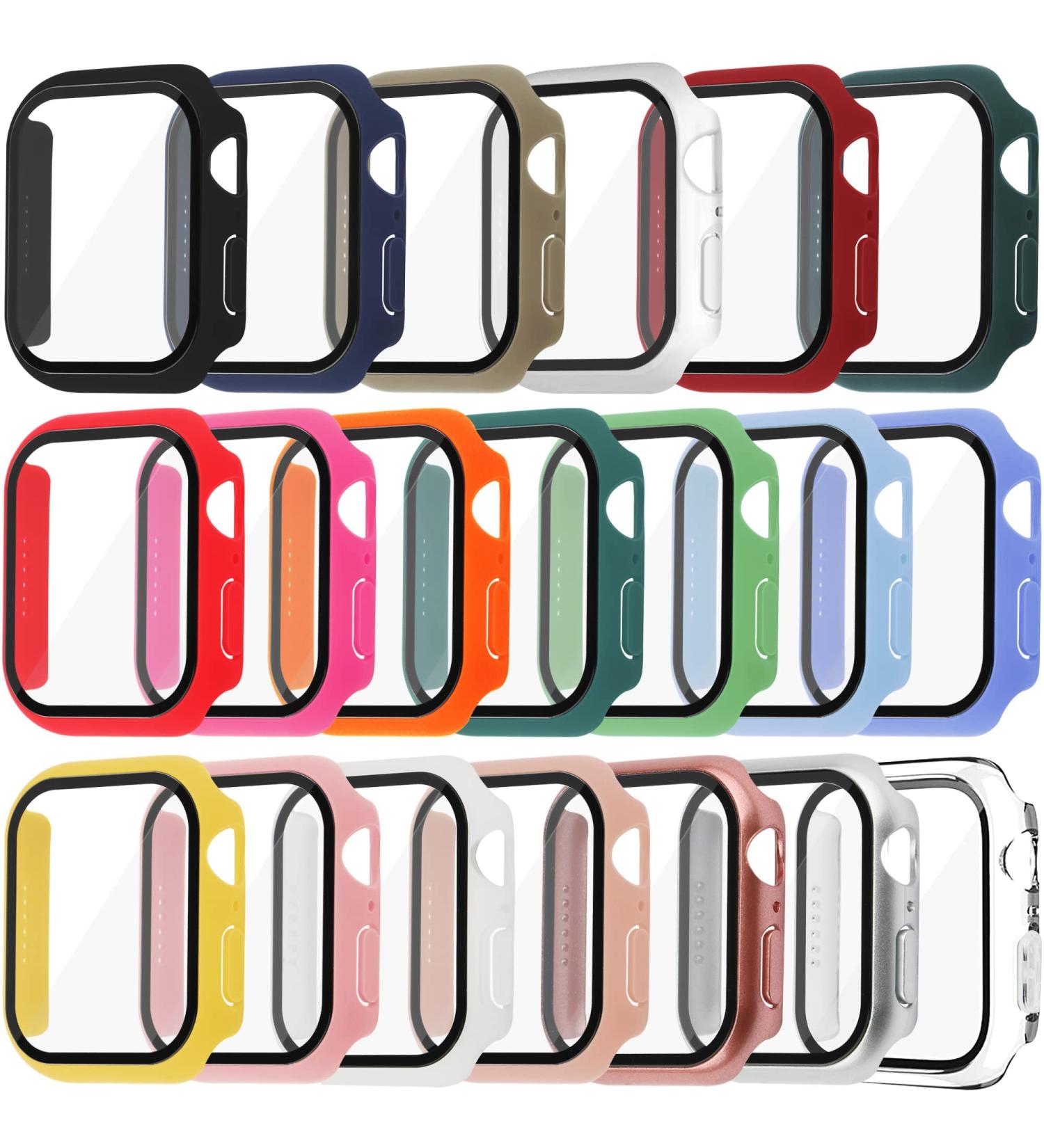 Tiorecime 20 Pack Case for Apple Watch Series 8 & 7 45mm with Tempered Glass Screen Protector Ultra-thin Shockproof Hard PC Protective Cover All-around Edge Bumper Compatible with iWatch S8 S7 45mm - Buy Online on GoSupps.com