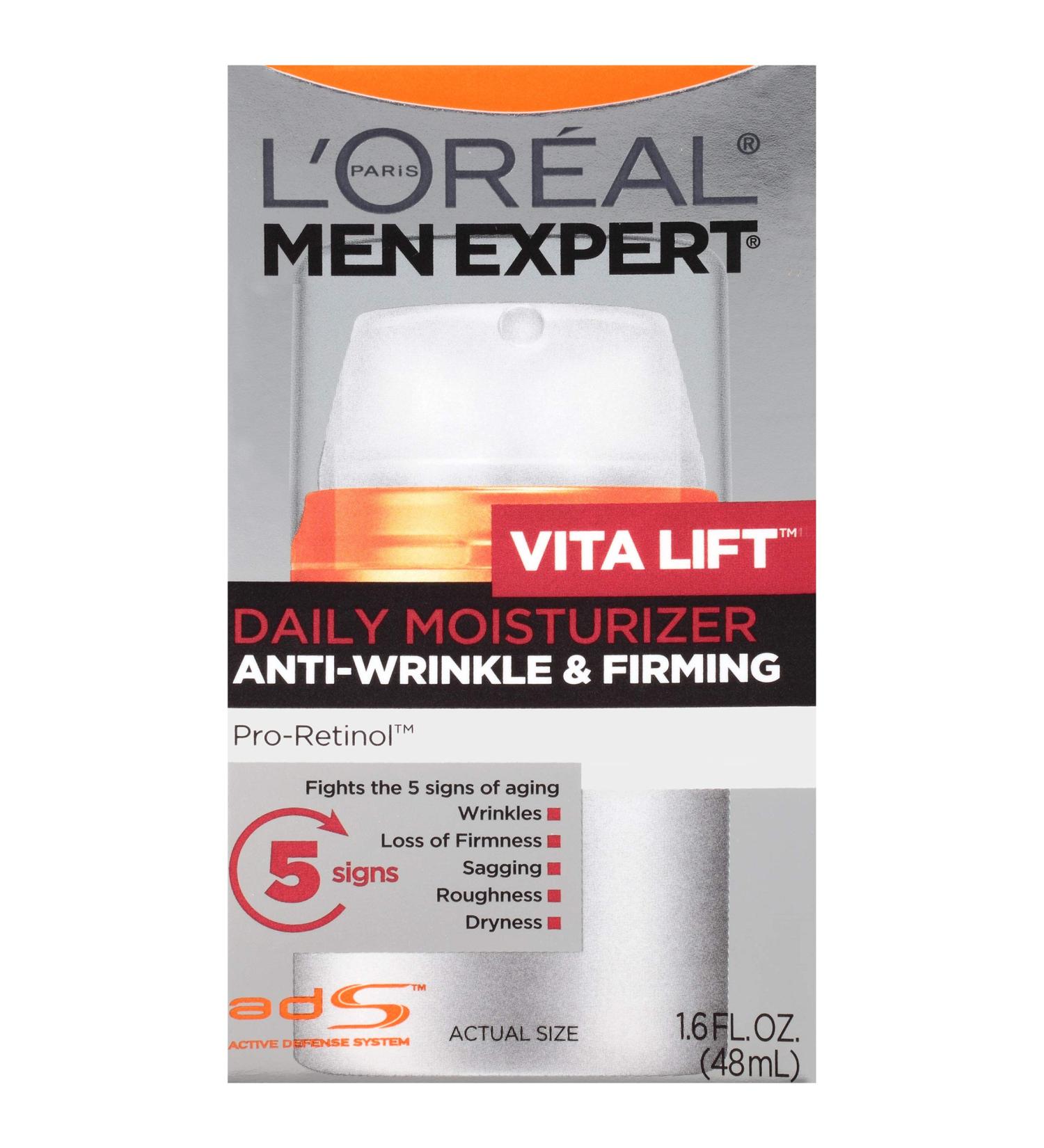 L'Oreal Paris Men's Expert Vita Lift Anti-Wrinkle & Firming Moisturizer 1.6 fl oz (Pack of 2)