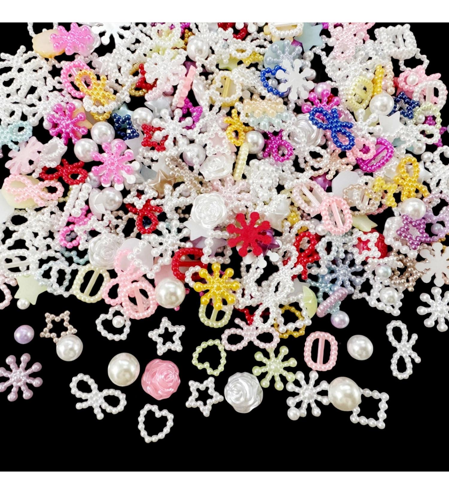 400 Pcs 3D Nail Art Decoration Charms - Heart Bear Bow Flower Jewelry for DIY Nail Decor | Perfect for Girls & Women - Buy Online on GoSupps.com