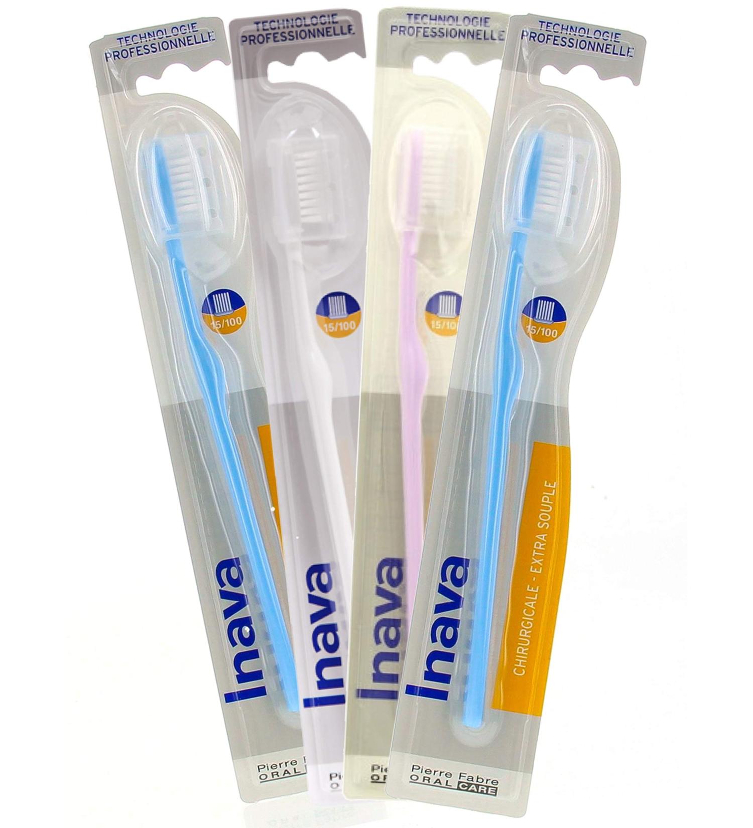 Inava Surgical Toothbrush 15/100 - Set of 4 | Best for Oral Care | International Shipping - Buy Online on GoSupps.com