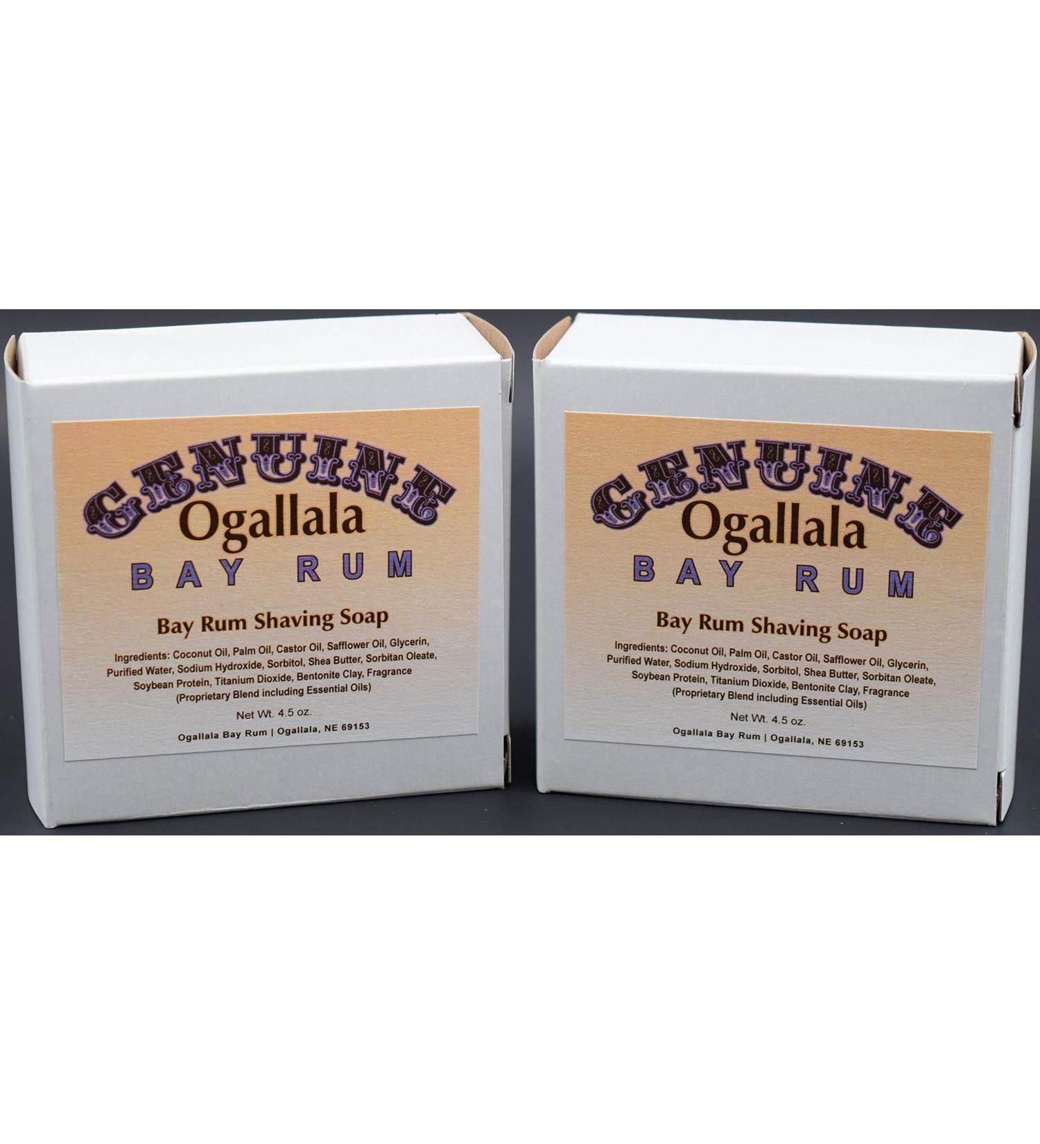 Two (2) of Genuine Ogallala Bay Rum Shaving Soap - Each Puck 4.5 oz