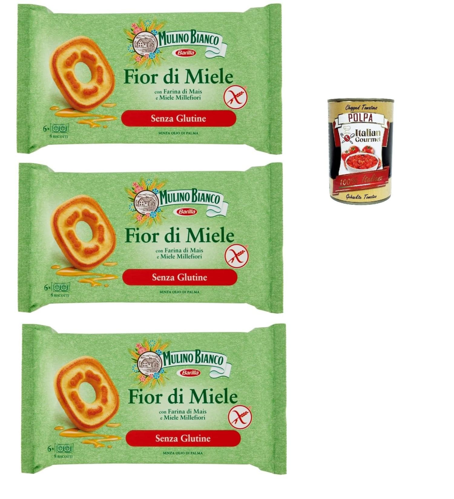 Mulino Bianco Flowers of honey Gluten Free Lot of 3 biscuits sanded biscuits biscuits biscuits biscuits with honey Millefiori sans gluten 250 g + Gourmet Italian pulp 400 g - Buy Online on GoSupps.com
