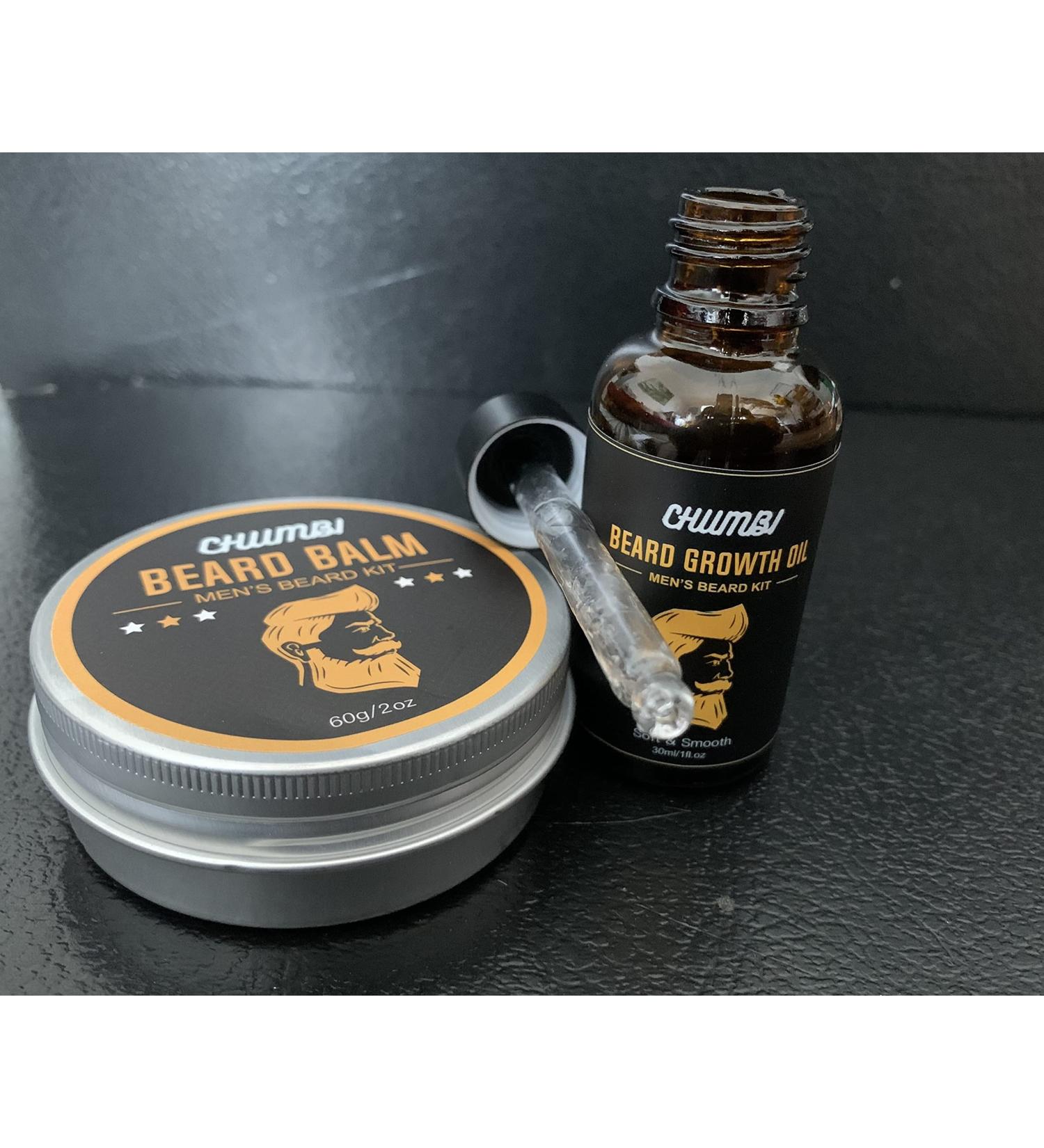Beard Grooming Kit for Men - Natural & Organic Beard Balm & Growth Oil for Healthy Beards - Buy Online on GoSupps.com
