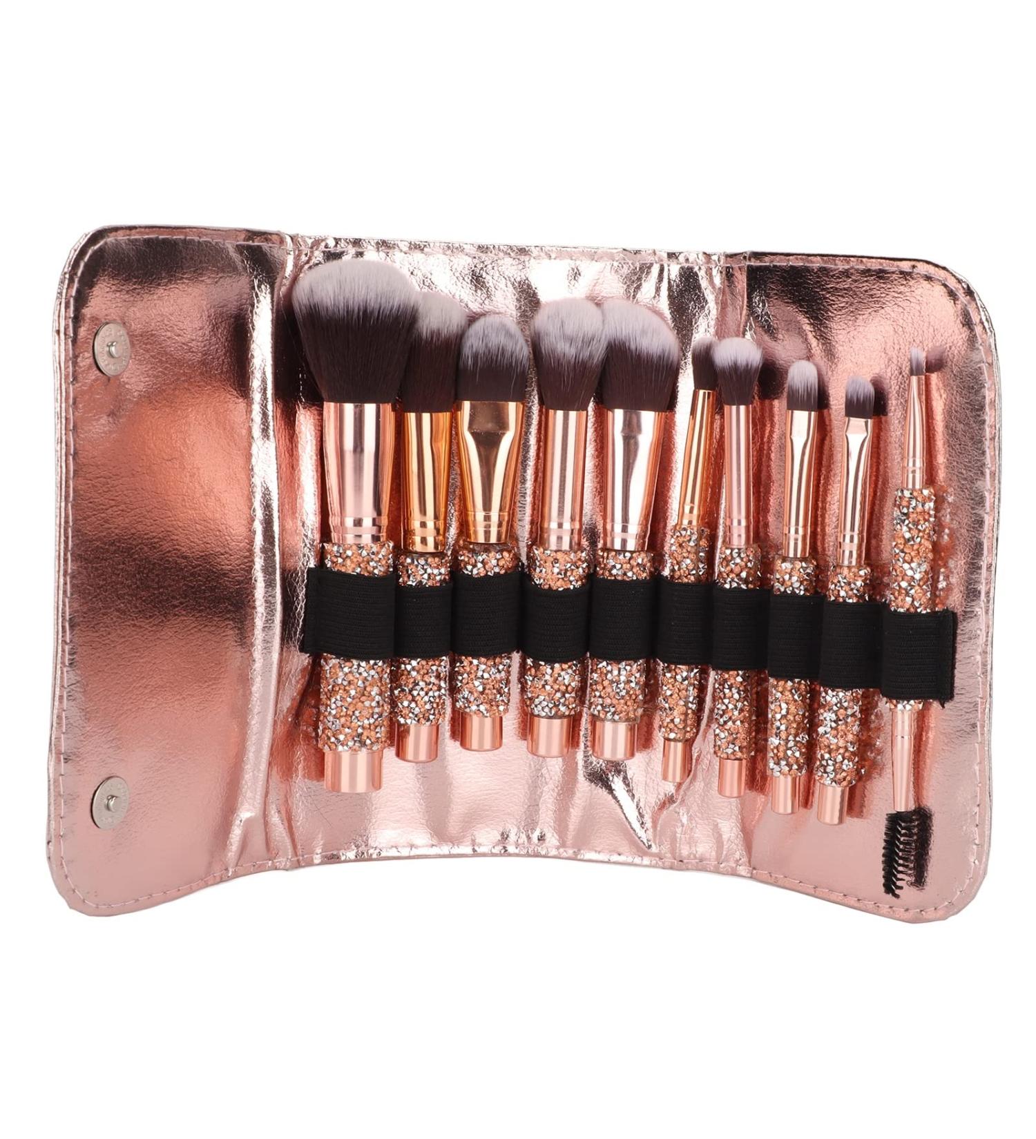 Professional Makeup Brush Set - Soft Hair Brushes for Loose Powder Eyeshadow & Eyebrows | Charming Beauty Kit with Storage Bag - Buy Online on GoSupps.com