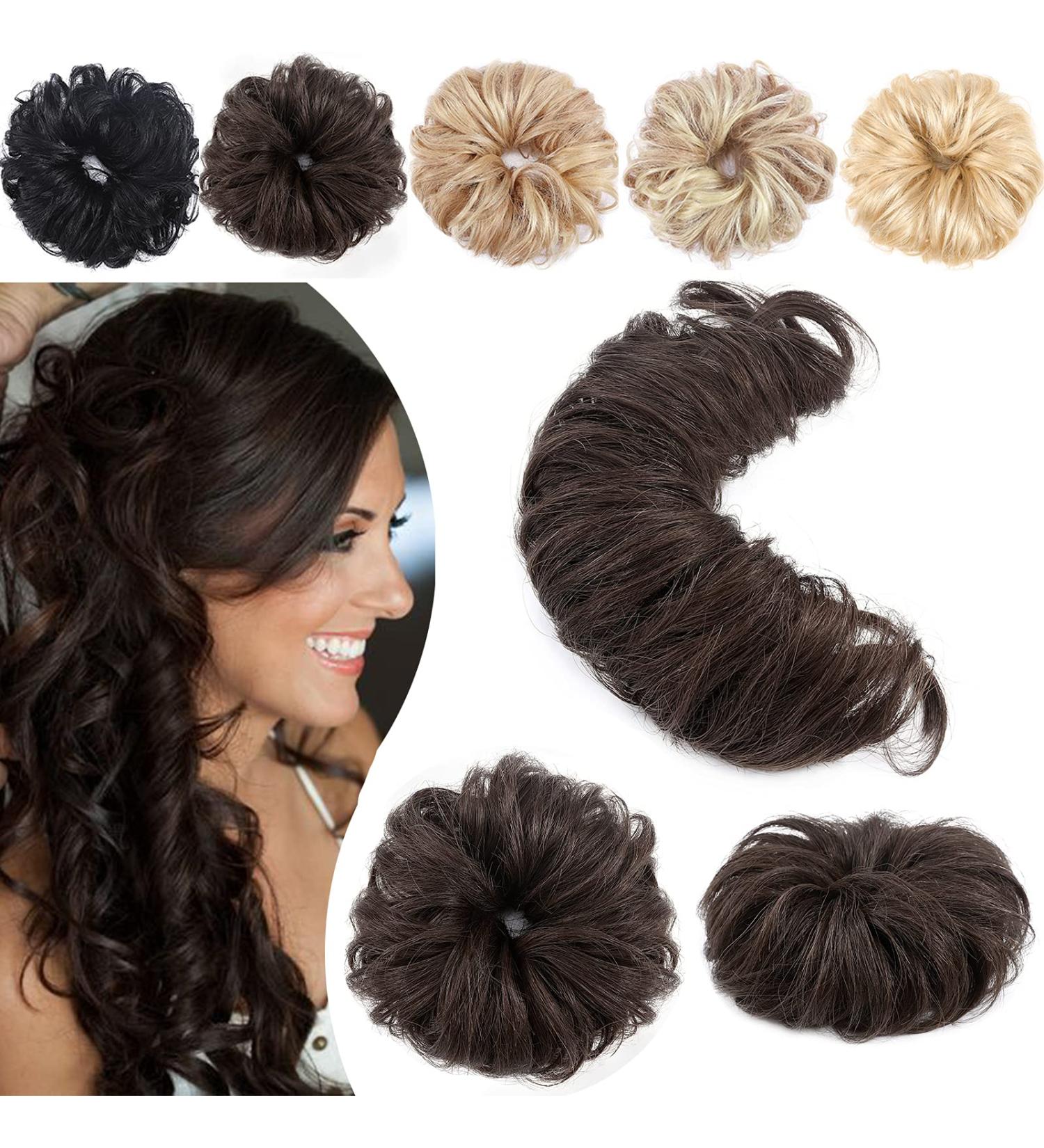 SEGO Hairpiece Extensions - Real Hair Long Messy Bun Updo Voluminous Dark Brown #2 - International Shipping Available - Buy Online on GoSupps.com
