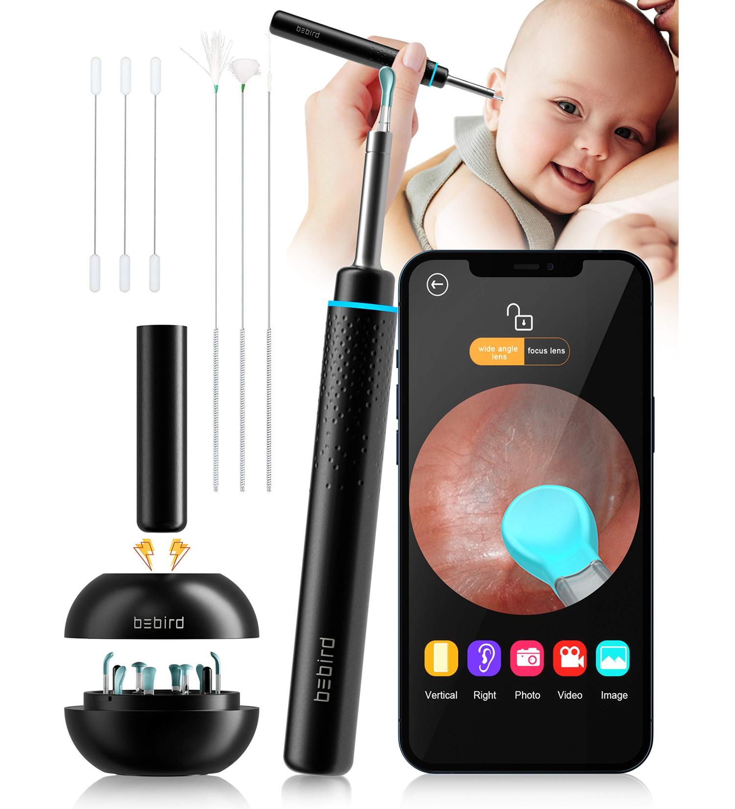 Wireless Earwax Remover Tool with Camera - Ear Wax Remover Endoscope for iOS & Android | LED Light Ear Cleaner - Buy Online on GoSupps.com