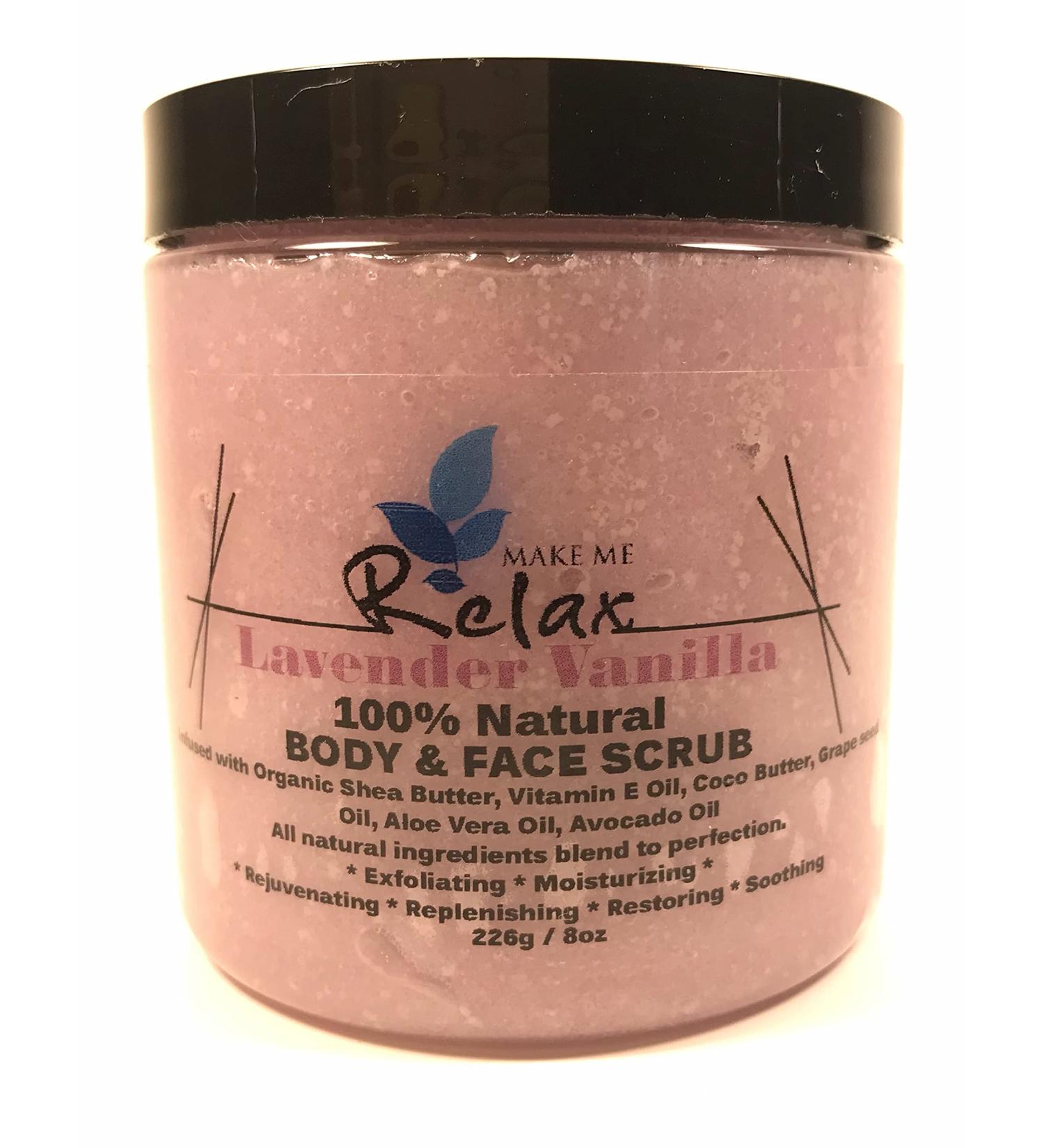 Shop Lavender Vanilla Body & Face Sugar Scrub 8oz - 100% Natural Exfoliating & Hydrating - Includes Exfoliating Glove - International Shipping Available - Buy Online on GoSupps.com