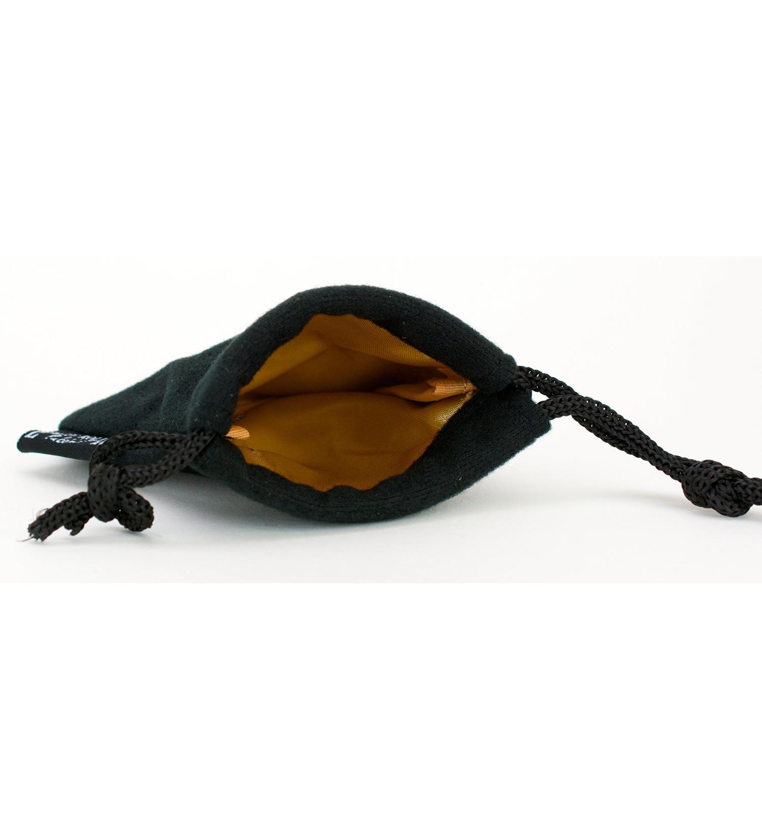 Classic Small Dice Bag - 3.75 inches x 4 inches with Drawstring tie - Perfect for up to 21 polyhedral dice (Gold Interior)