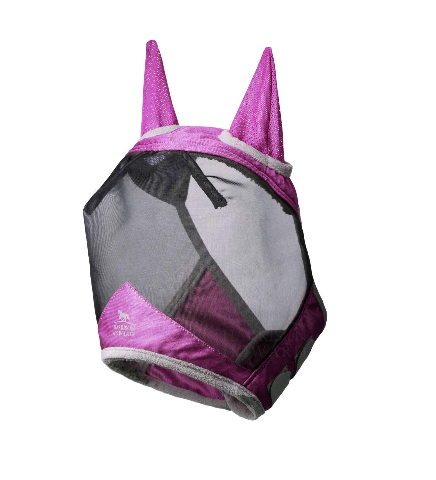 Harrison Howard Caremaster Pro Luminous Horse Fly Mask - UV Protection & Fleece Padding with Ear Protection - Lavender Purple (Size L 1-Pack) - Buy Online on GoSupps.com