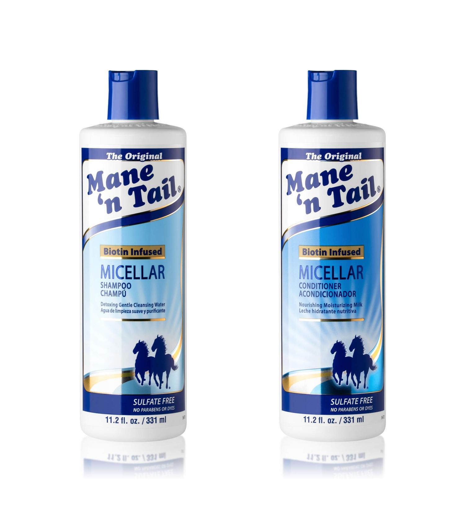 Mane n Tail Micellar Sulfate Free Shampoo & Conditioner Set - Biotin Infused 11.2oz - International Shipping Available - Buy Online on GoSupps.com