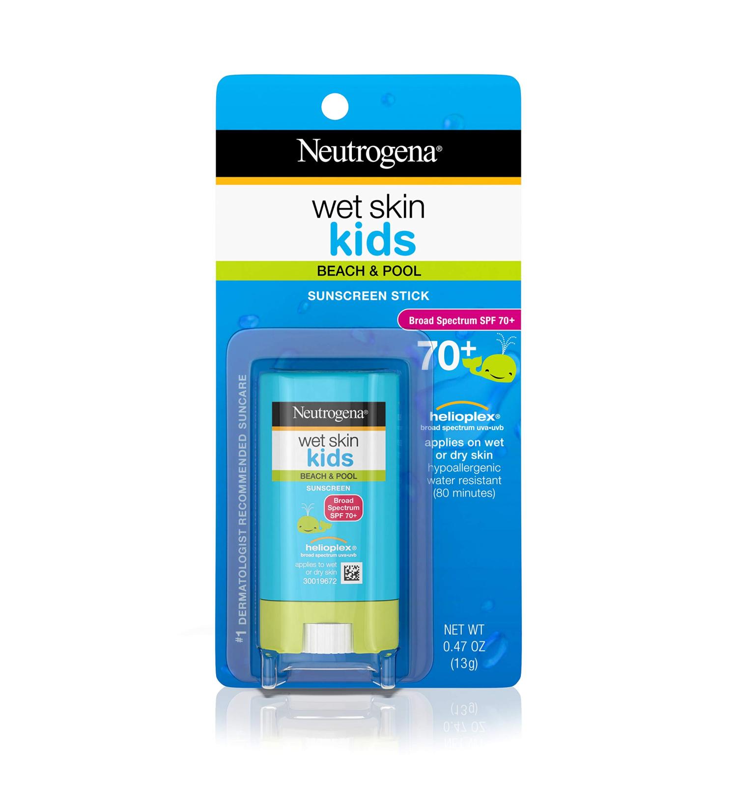 Neutrogena Kids Water Resistant Sunscreen Stick SPF 70 - 0.47 oz (Pack of 2) - Buy Online on GoSupps.com