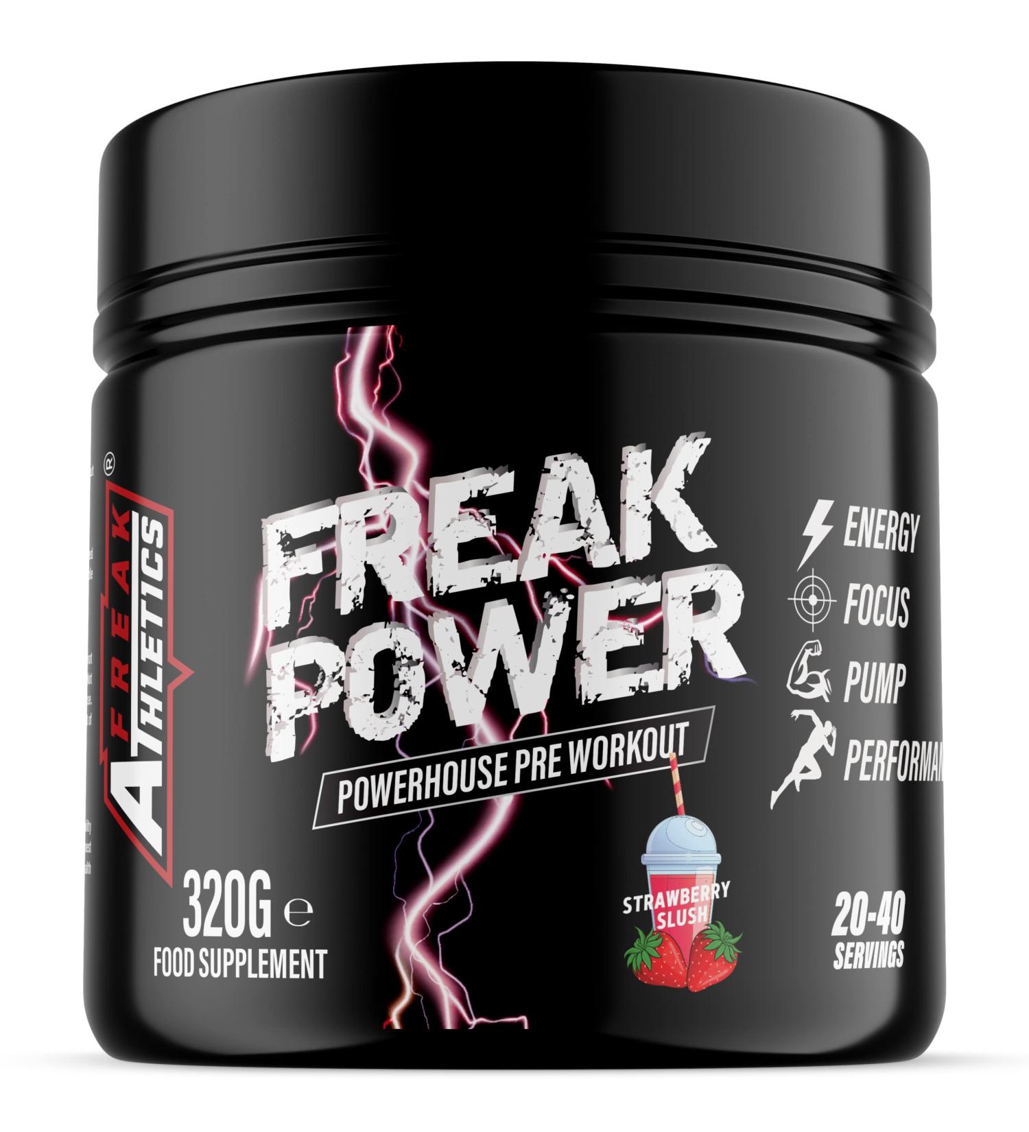 Freak Power Pre Workout 320g Pre Workout Powder (Strawberry Slush) - Buy Online on GoSupps.com