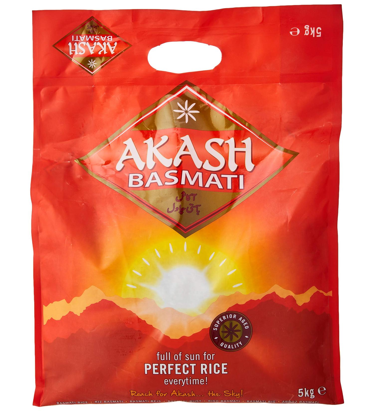 Premium Akash Basmati Rice 5kg - Finest Quality Long Grain Rice - Buy Online on GoSupps.com