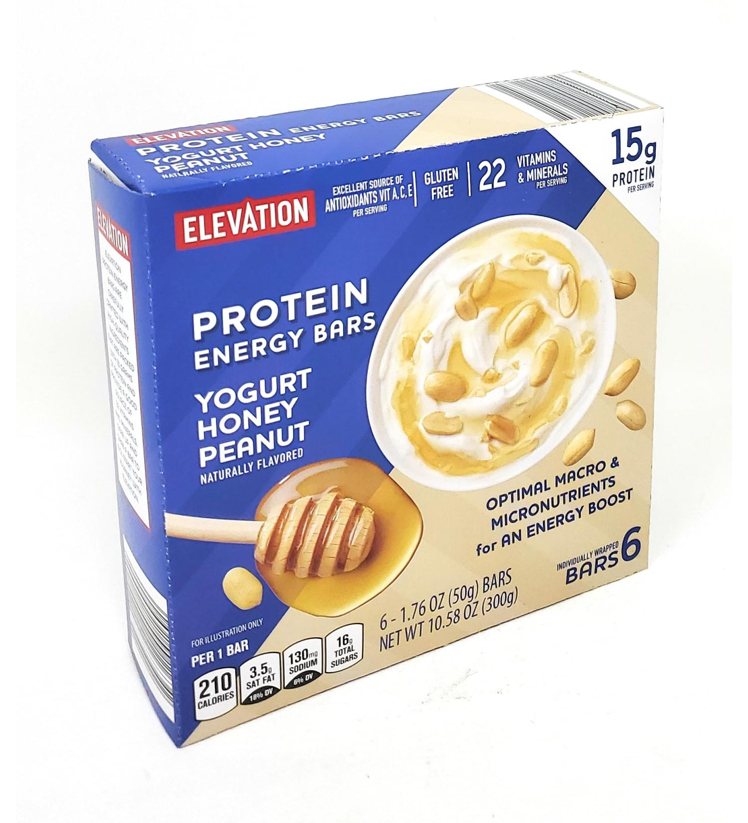 Protein Energy Bars Yogurt Honey Peanut | Excellent Source of Antioxidants Vit A C E | Gluten Free | 22 Vitamins & Minerals Per Serving | 15 g Protein Per Serving | Optimal Macro & Micronutrients for an Energy Boost 10.58  - Buy Online on GoSupps.com