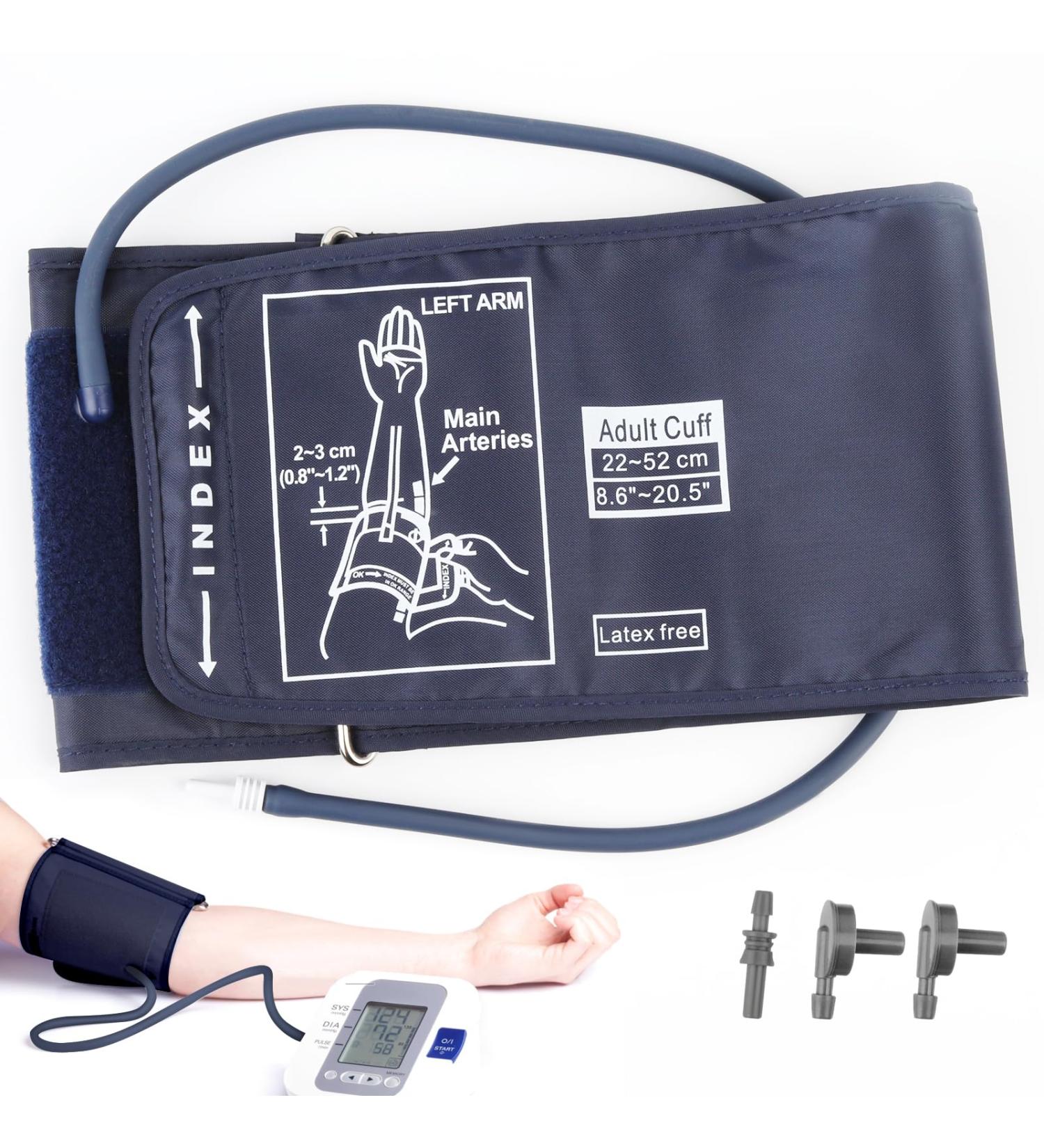 XXL Blood Pressure Cuff 22-52cm - Extra Large Upper Arm Meter for Adults & Seniors | Universal Manual Blood Pressure Monitor - Buy Online on GoSupps.com