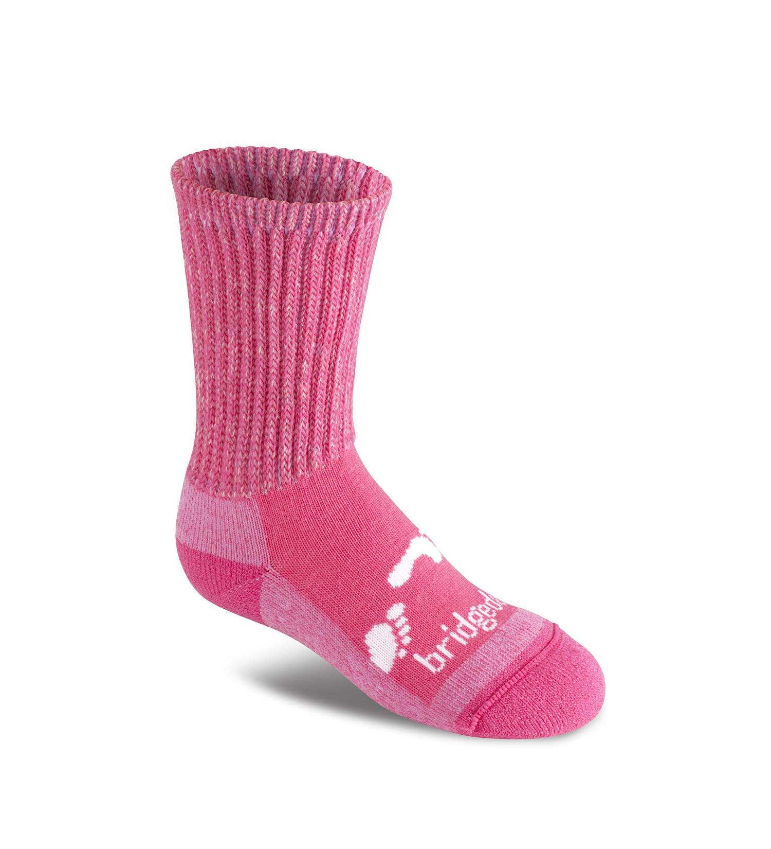 Bridgedale Unisex Kids Hike All Season Merino Comfort Boot Socks - J. Medium (NO VAT) in Rose | International Shipping Available - Buy Online on GoSupps.com