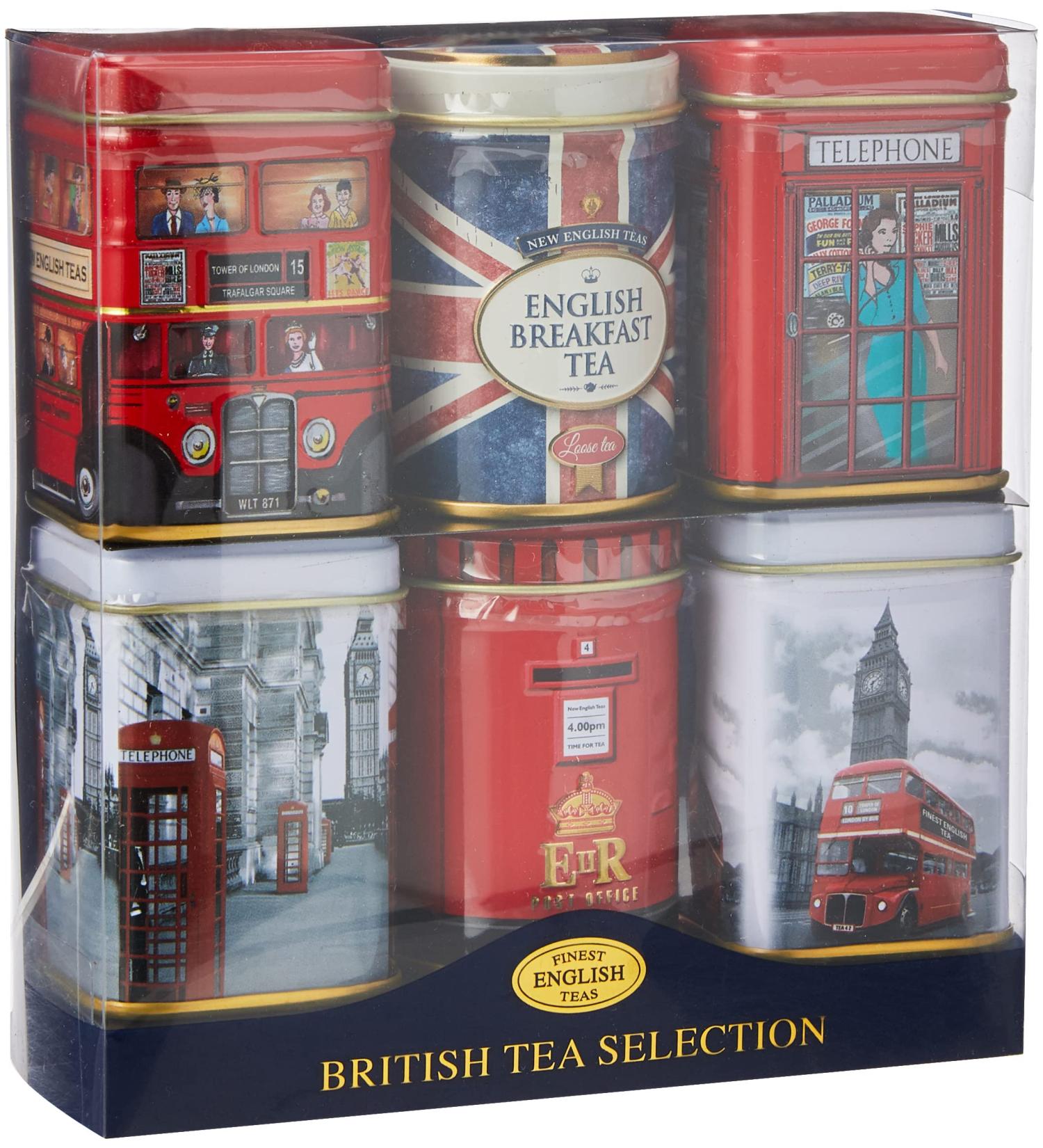 New English Teas British Mini Tin Tea Selection 140g - Exquisite British Tea Assortment - Buy Online on GoSupps.com