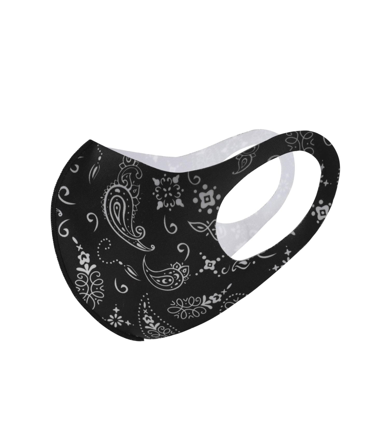 Komonee Paisley Face Mask - Washable & Reusable Cloth Mouth Cover for Men & Women - Dustproof & Breathable - Indoor/Outdoor Cycling, Skiing Protection - Pack of 5 (Black) - Buy Online on GoSupps.com