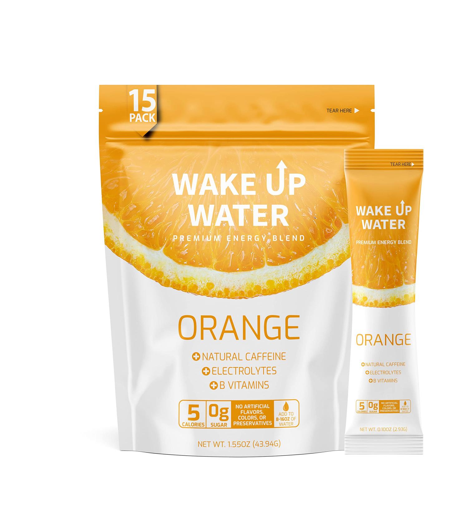 Energy + Hydration Mix with Natural Caffeine & Electrolytes - B Vitamins, No Sugar, No Crash | Orange Flavor - Buy Online on GoSupps.com
