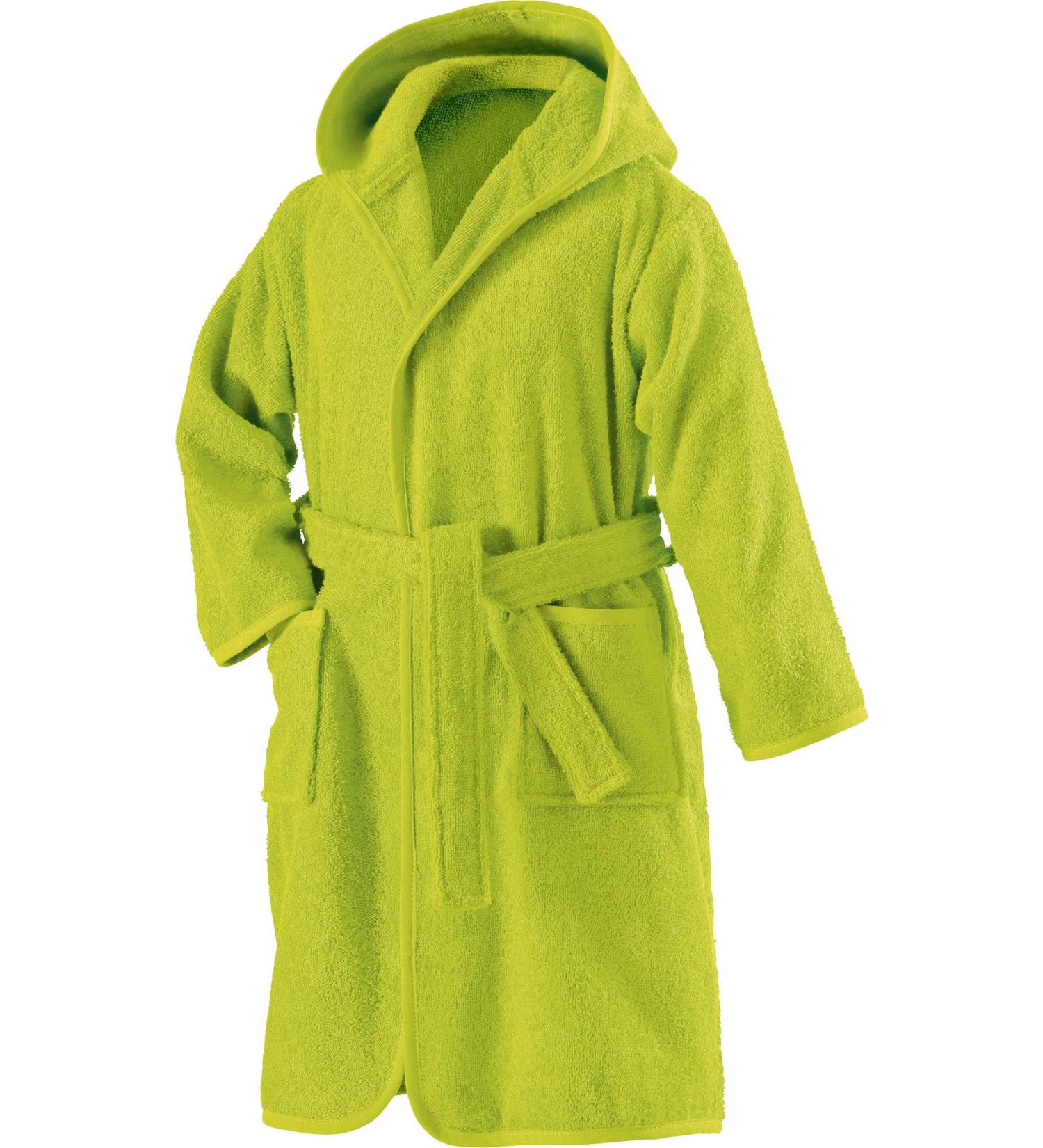Erwin M ller Children's Bathyrum with hood Uni Frottier light green size 110/116 - soft fluffy strong strong with a binding belt and bags 100% cotton (other colors sizes) bathrobe 110/116 light green