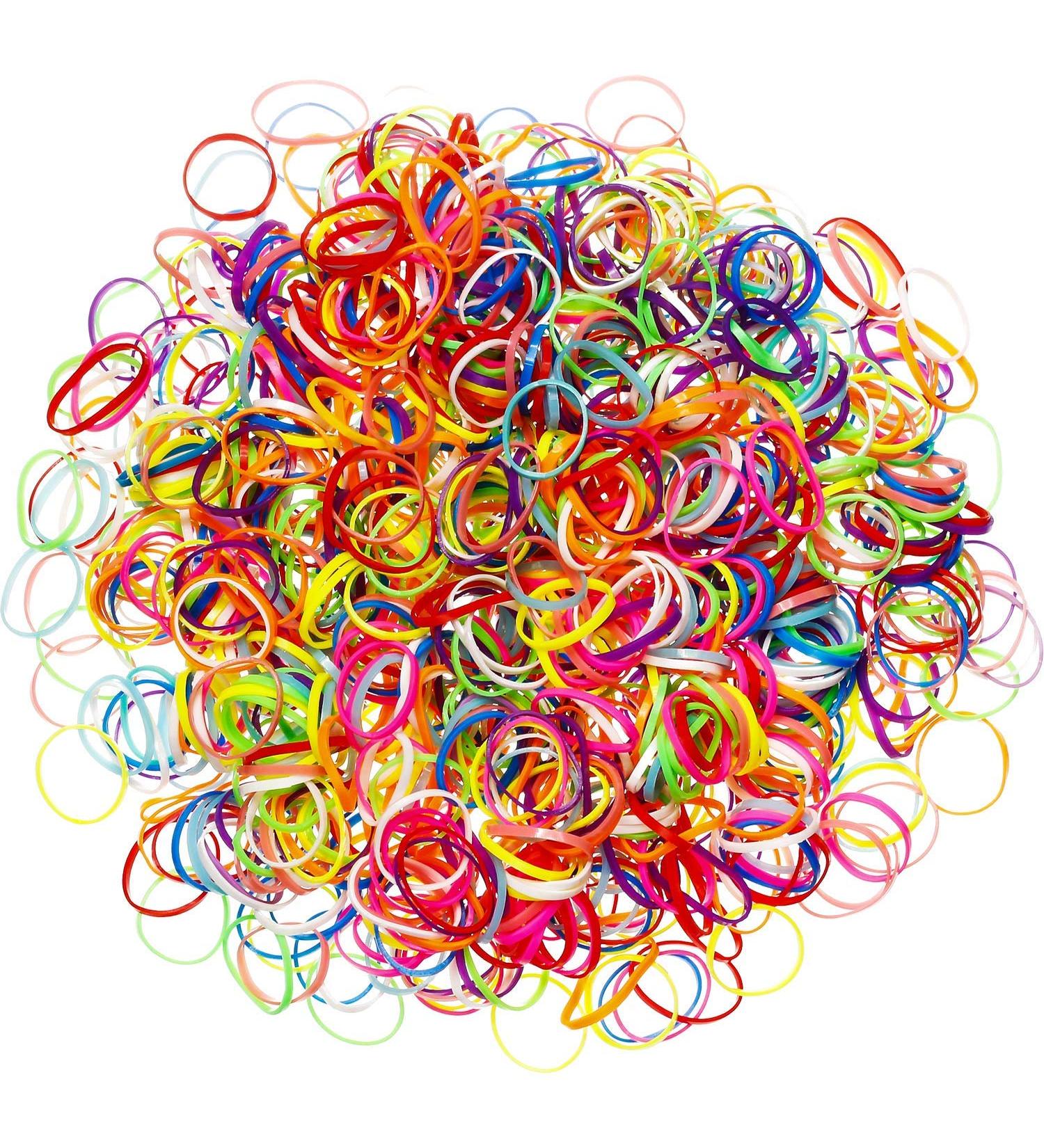 Mini Hair Ties 1000 Pack - Colorful Rubber Hair Bands for Girls | Elastic Small Hair Ties for Daily Hairstyles - Buy Online on GoSupps.com