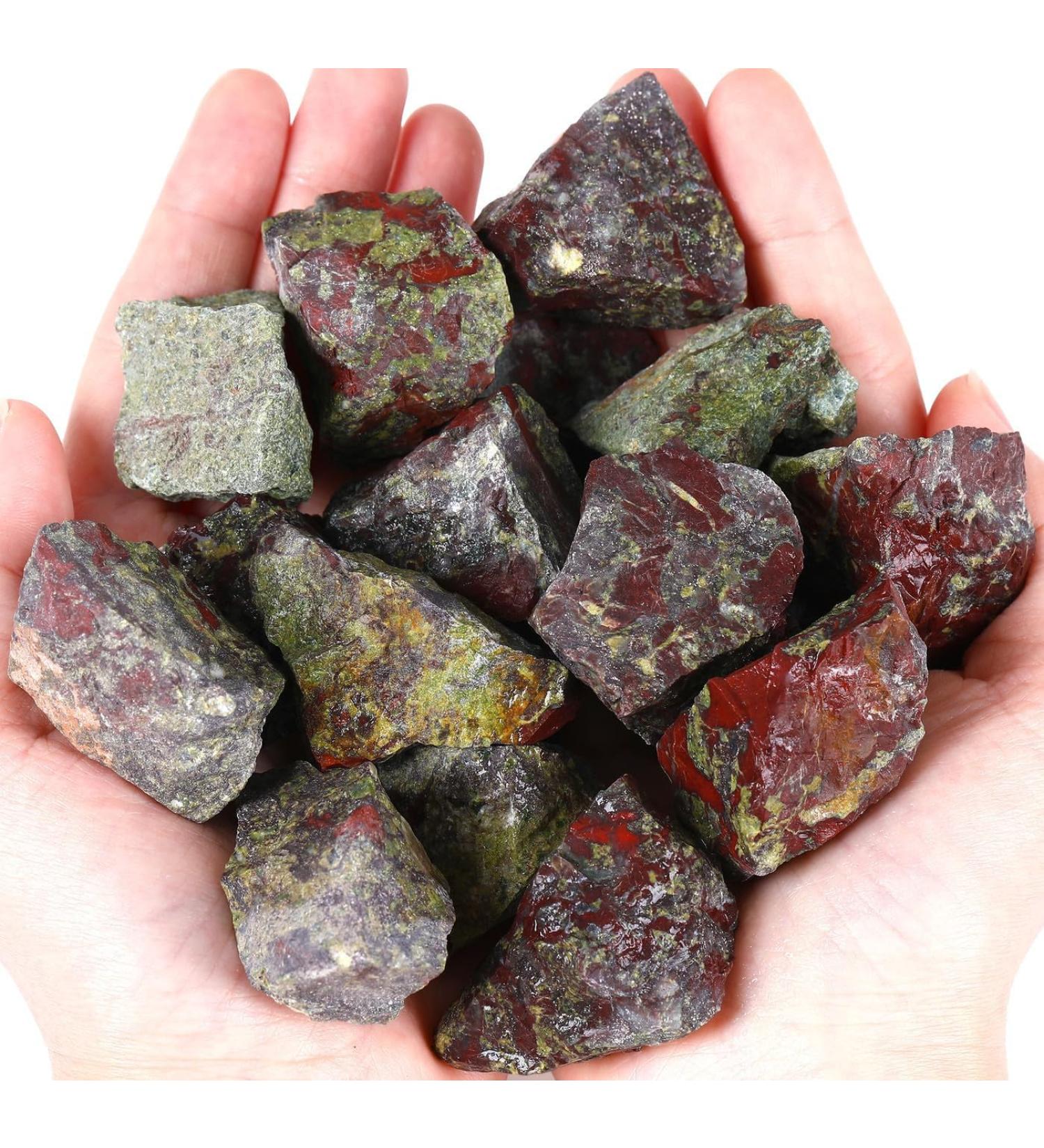 Buy Xiannvxi 2 Blood Stone Crystals - 100% Natural Water Stones & Premium Mountain Crystal Raw Stones | 4pcs 0.5lb N-Blood Stone for Healing - Buy Online on GoSupps.com