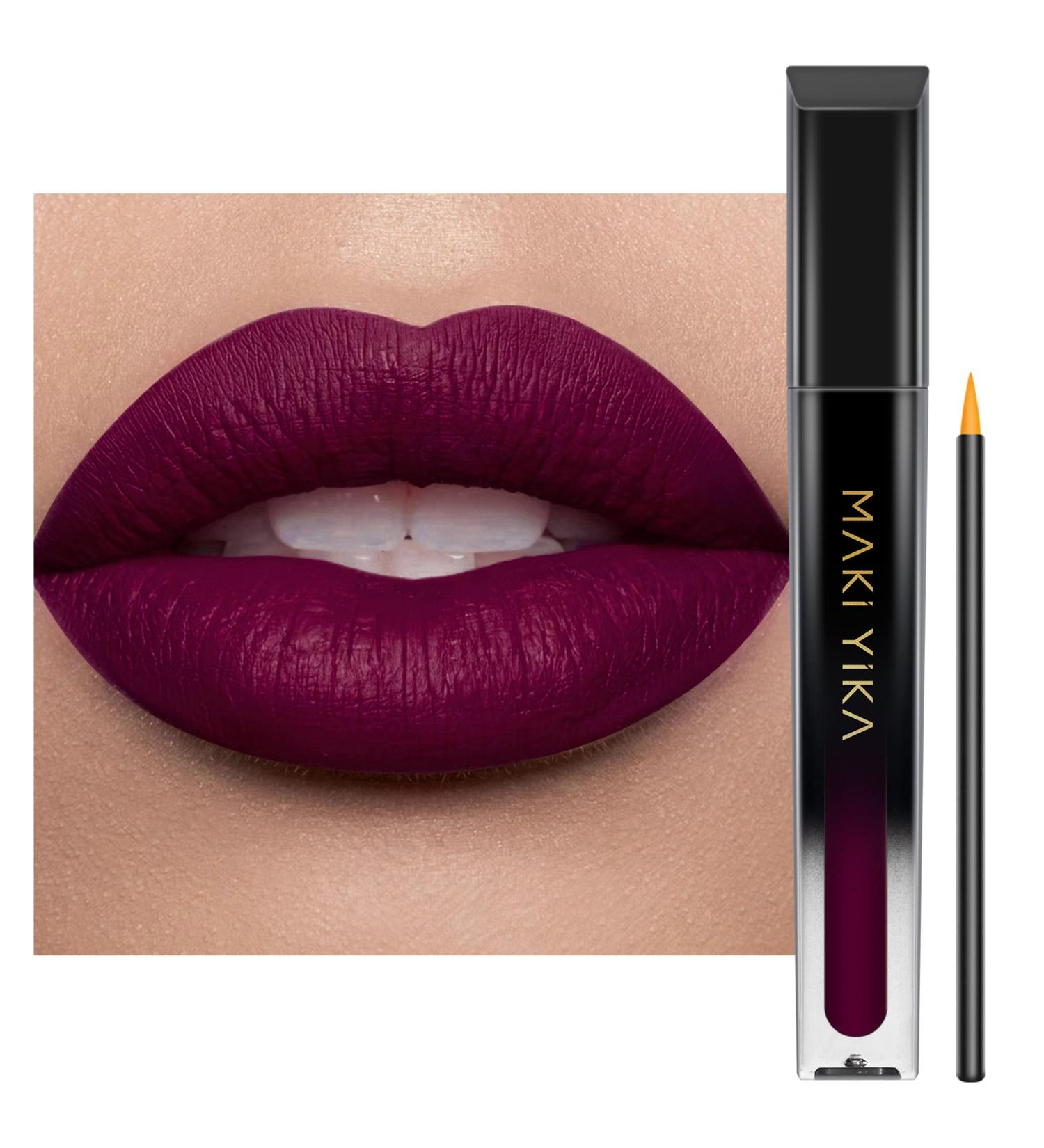 Gothic Plum Long-Lasting Matte Liquid Lipstick - Waterproof & Cruelty-Free - Buy Online on GoSupps.com