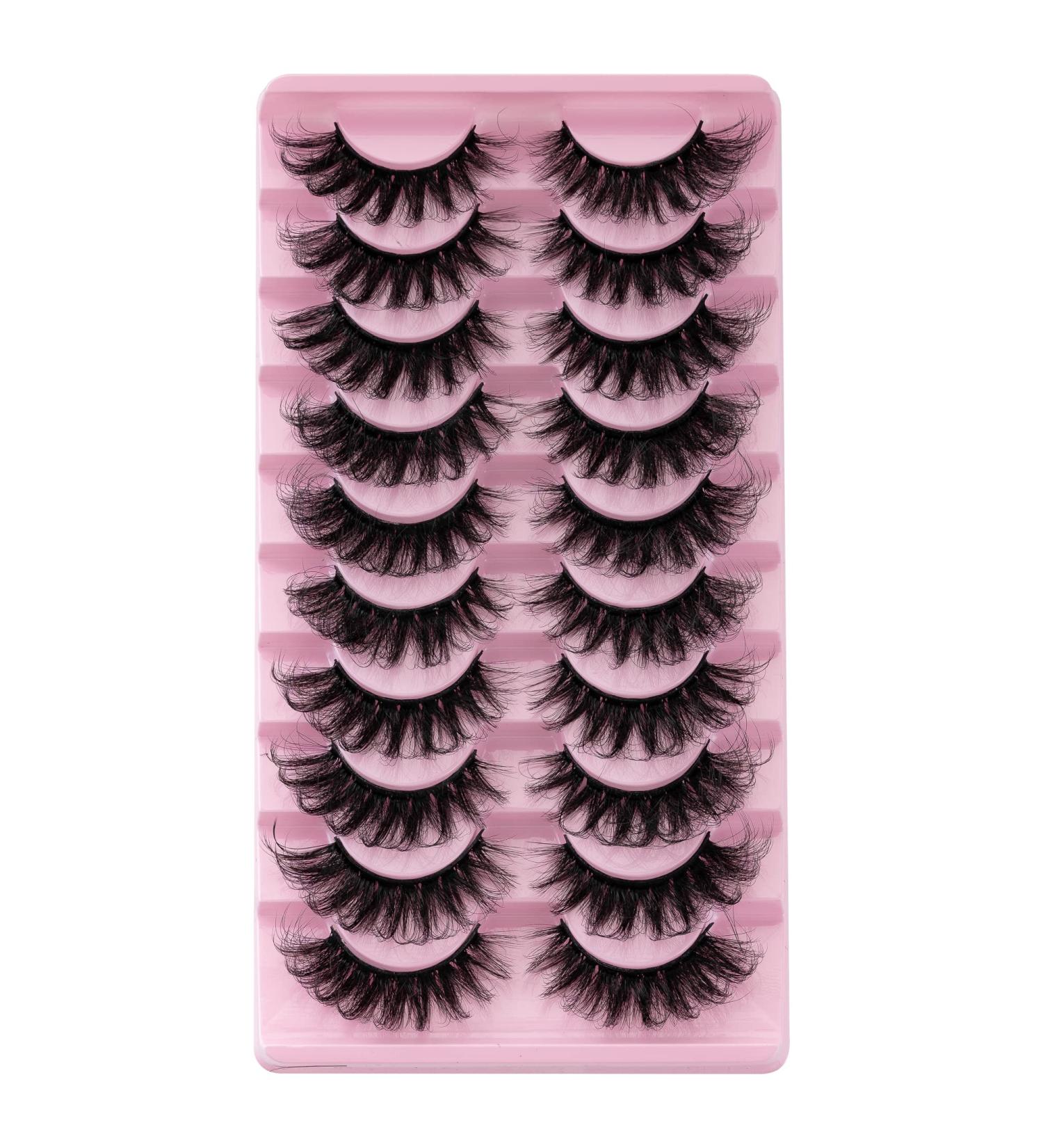 Josiezoey Fluffy Wispy Mink False Eyelashes - Natural Look, Light Volume | 10 Pairs Pack - D2-11-20mm-CAT - Buy Online on GoSupps.com