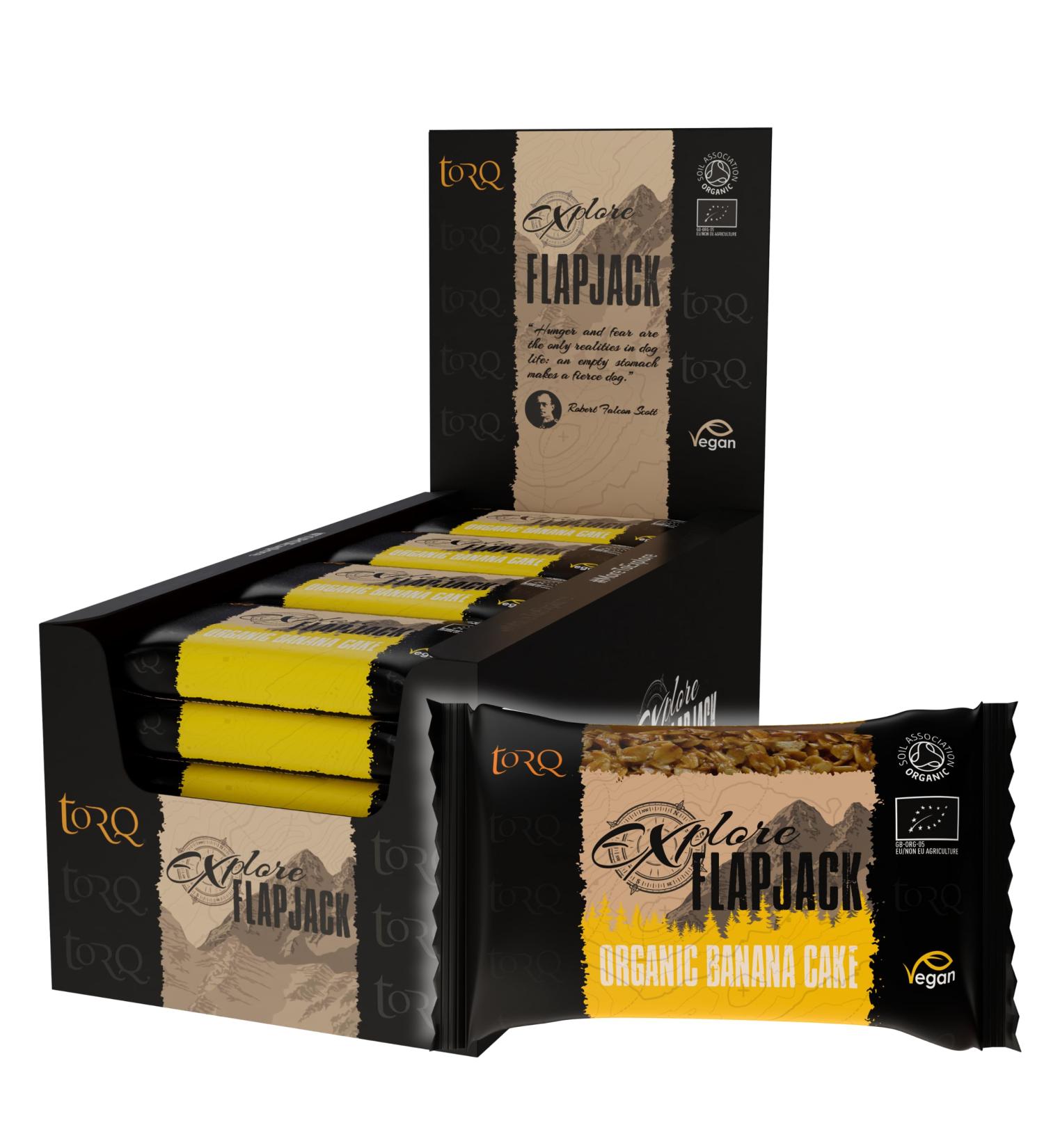 Torq Explore Flapjack Banana Cake Plant Based - Vegan Endurance Energy Bars for Running & Cycling - Box of 20 - Buy Online on GoSupps.com
