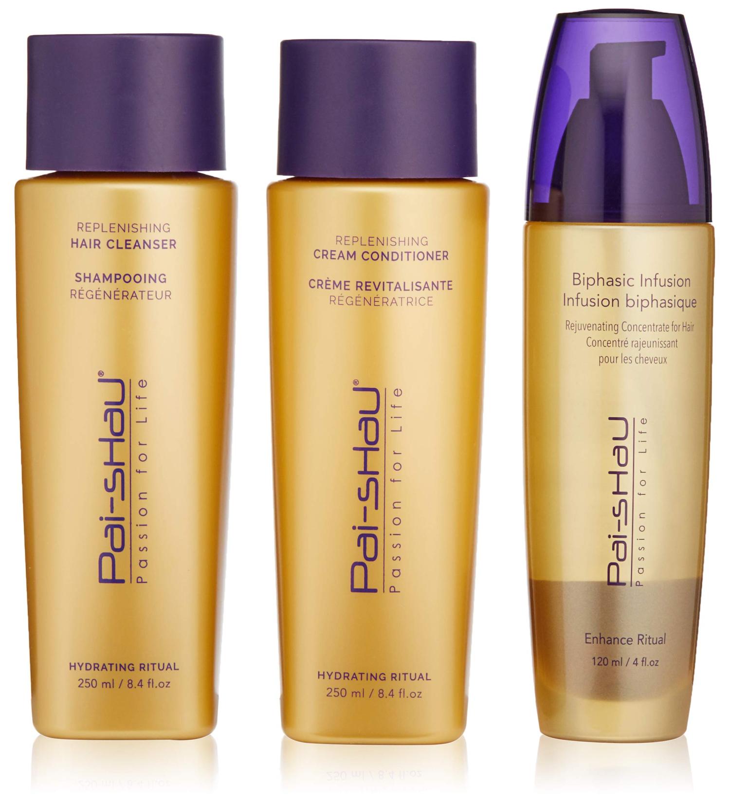 PAI SHAU HYDRATING RITUAL GIFT SET 3 PIECEReplenishing Hair Cleanser 8.4 fl.oz Replenishing Cream Conditioner 8.4 fl.oz Biphasic Infusion 4 fl.oz - Buy Online on GoSupps.com