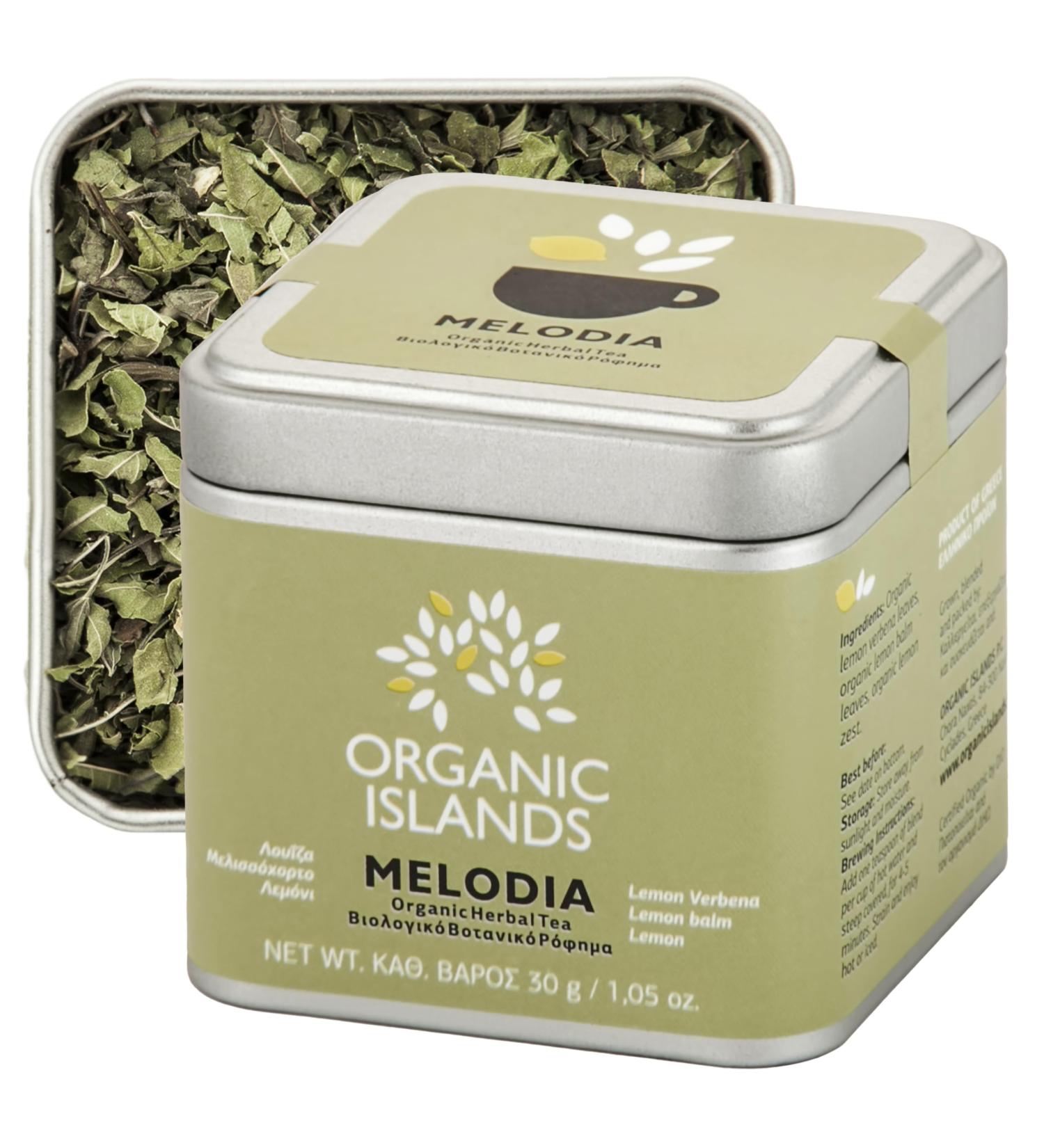 Organic Islands Feuilles de Tisane Melodia 30g Th Gourmand Sans Sucre M lange de Verveine Citronn e M lisse & corces de Citron de Naxos - Buy Online on GoSupps.com