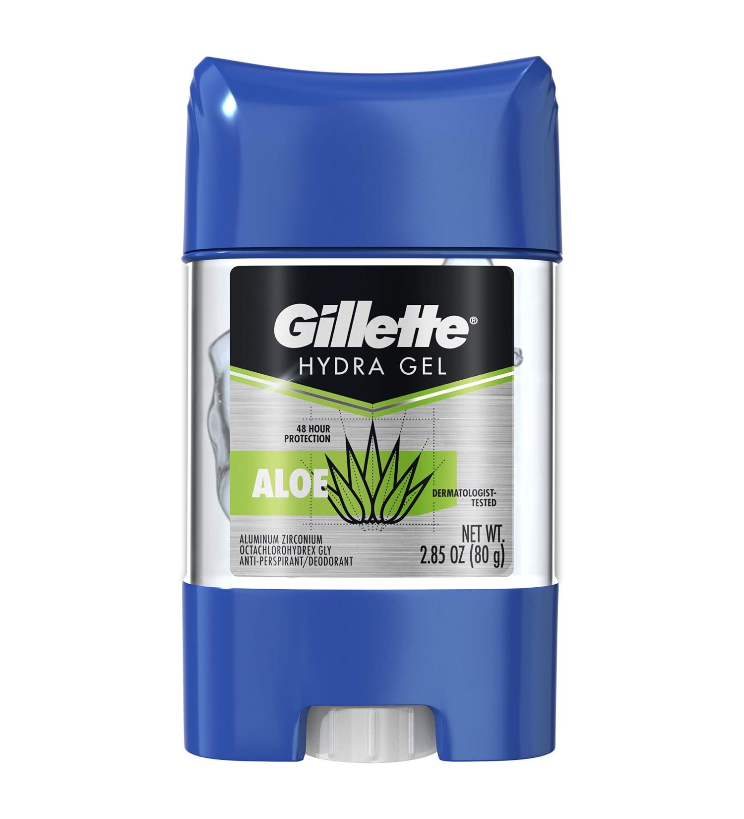 Gillette Antiperspirant and Deodorant for Men Hydra Gel Aloe 2.85 Oz. (Pack of 12)