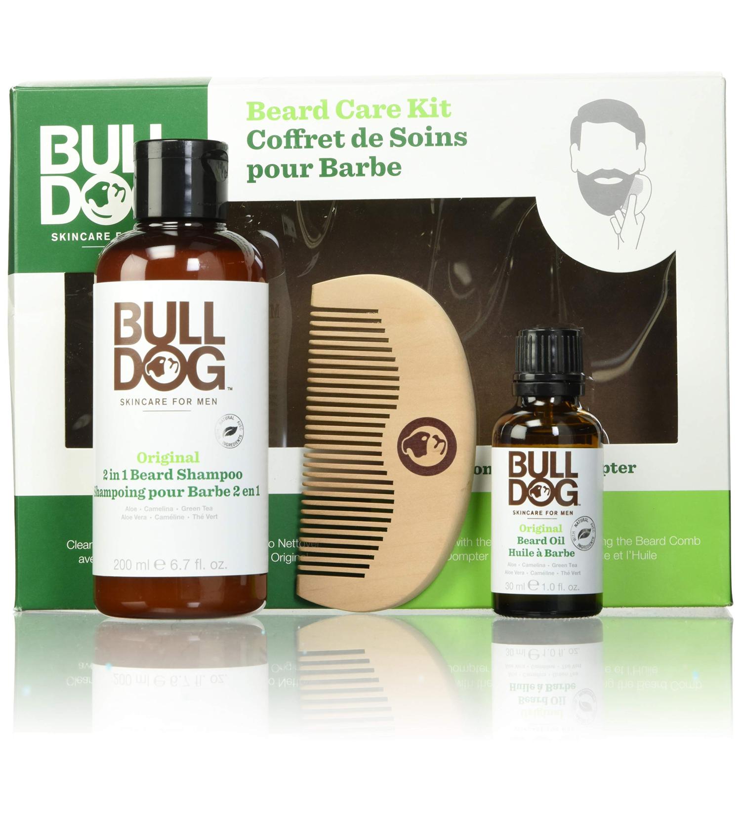 Bulldog Skincare Beard Kit includes 1 Beard Oil 1 Beard Shampoo & Conditioner 1 Beard Comb 1 Count - Buy Online on GoSupps.com